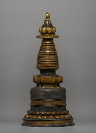 Copper Body Kadampa Chaitya