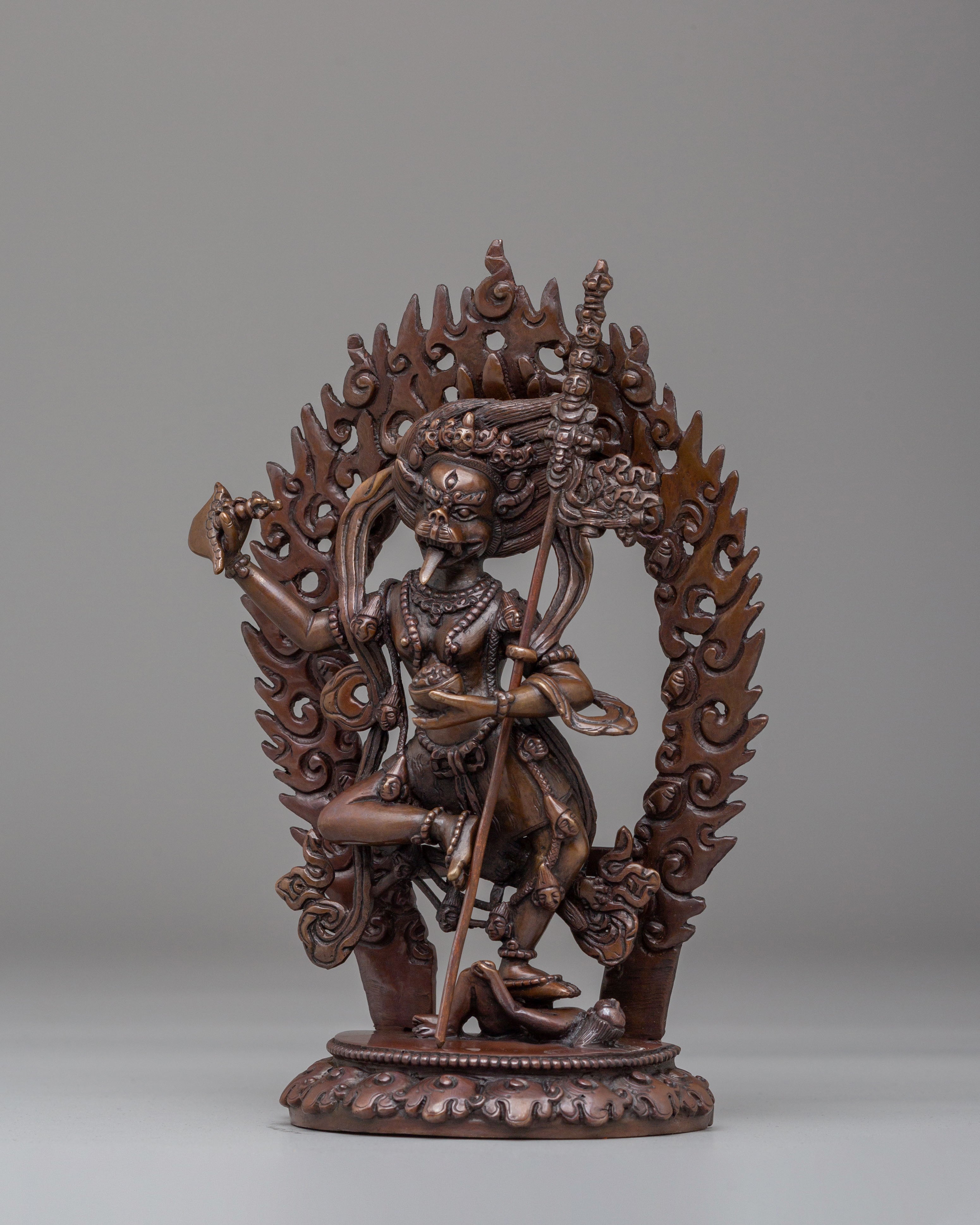 Buddhist Simhamukha Handcrafted Statue | Tibetan Lion-Faced Dakini Statue