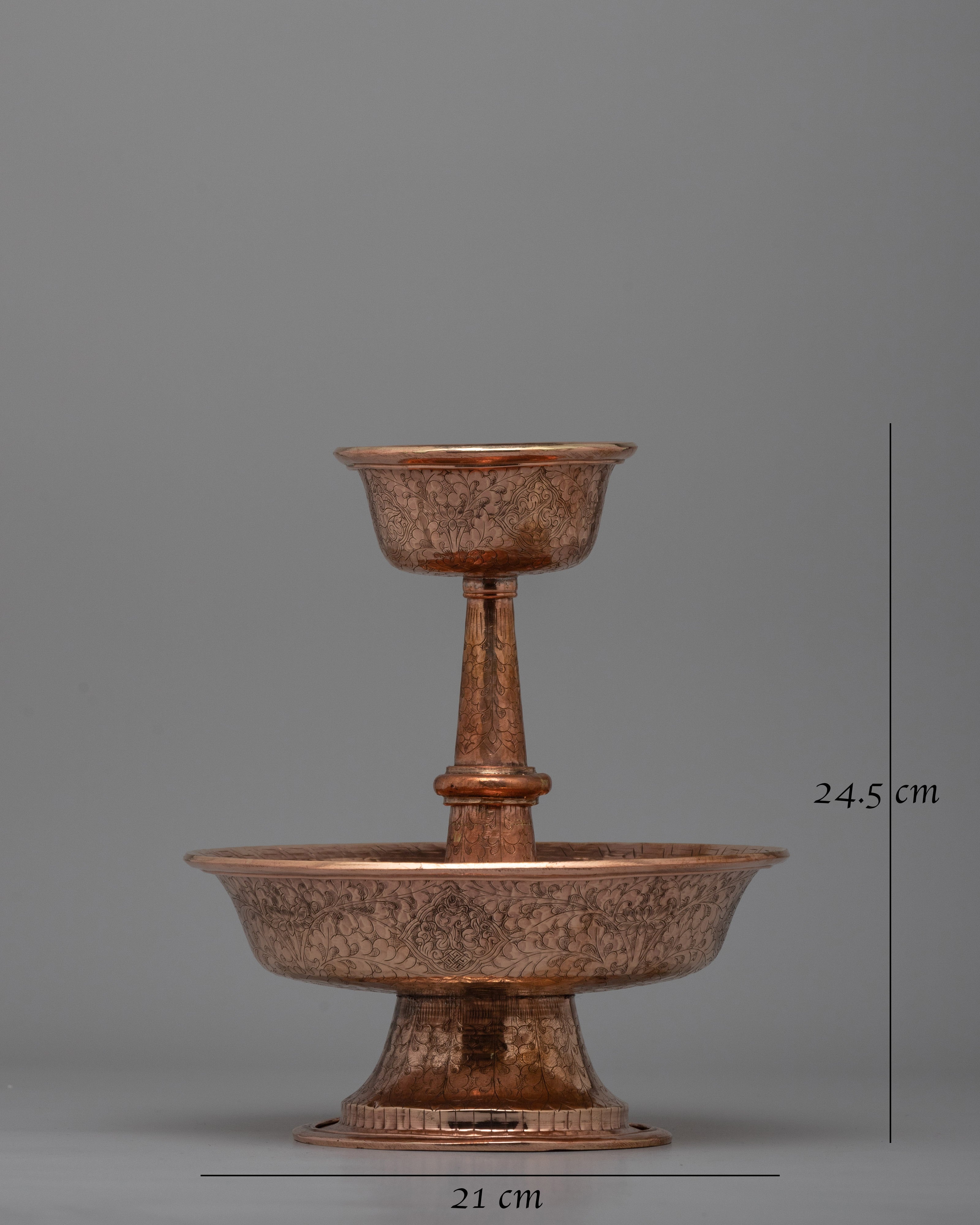 Sacred Tibetan Buddhist Serkyem Set | Traditional Buddhist Offering Tool for Altars