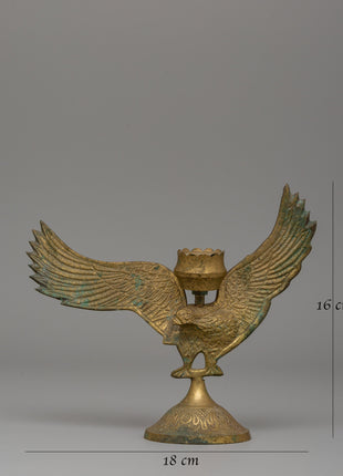 Brass Candle Lamp | 16cm Traditional Oil Lamp