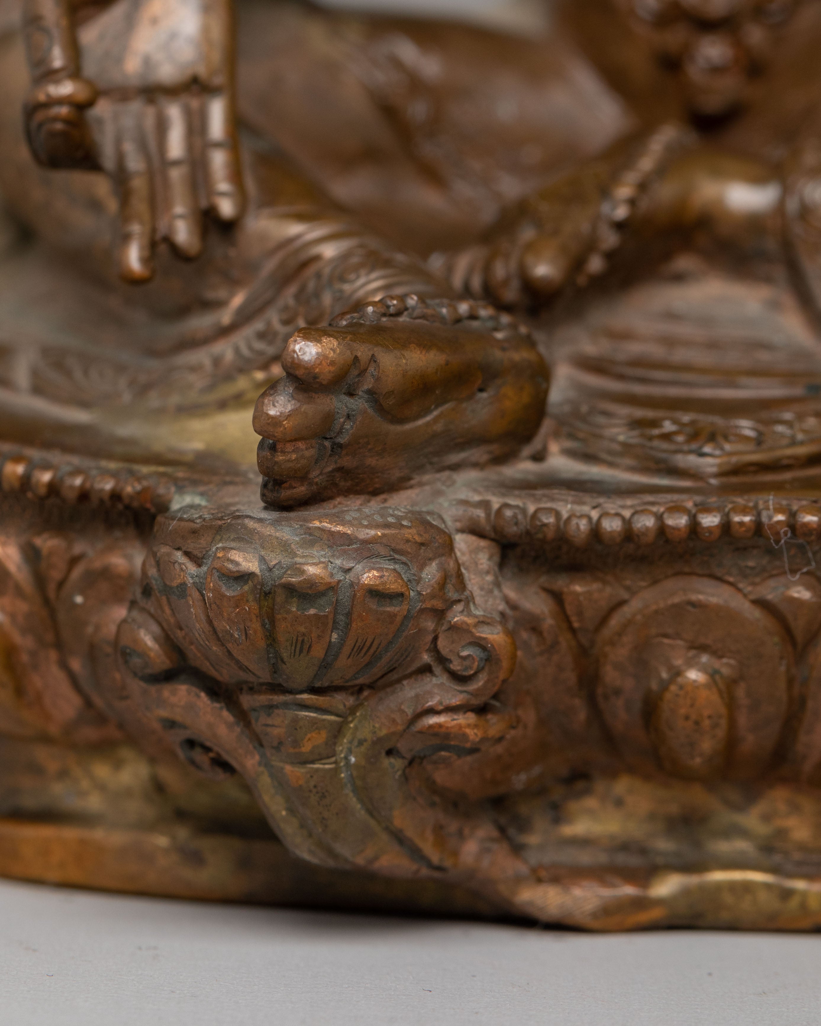 Oxidized Copper Statue of Green | Mother of All Buddhas
