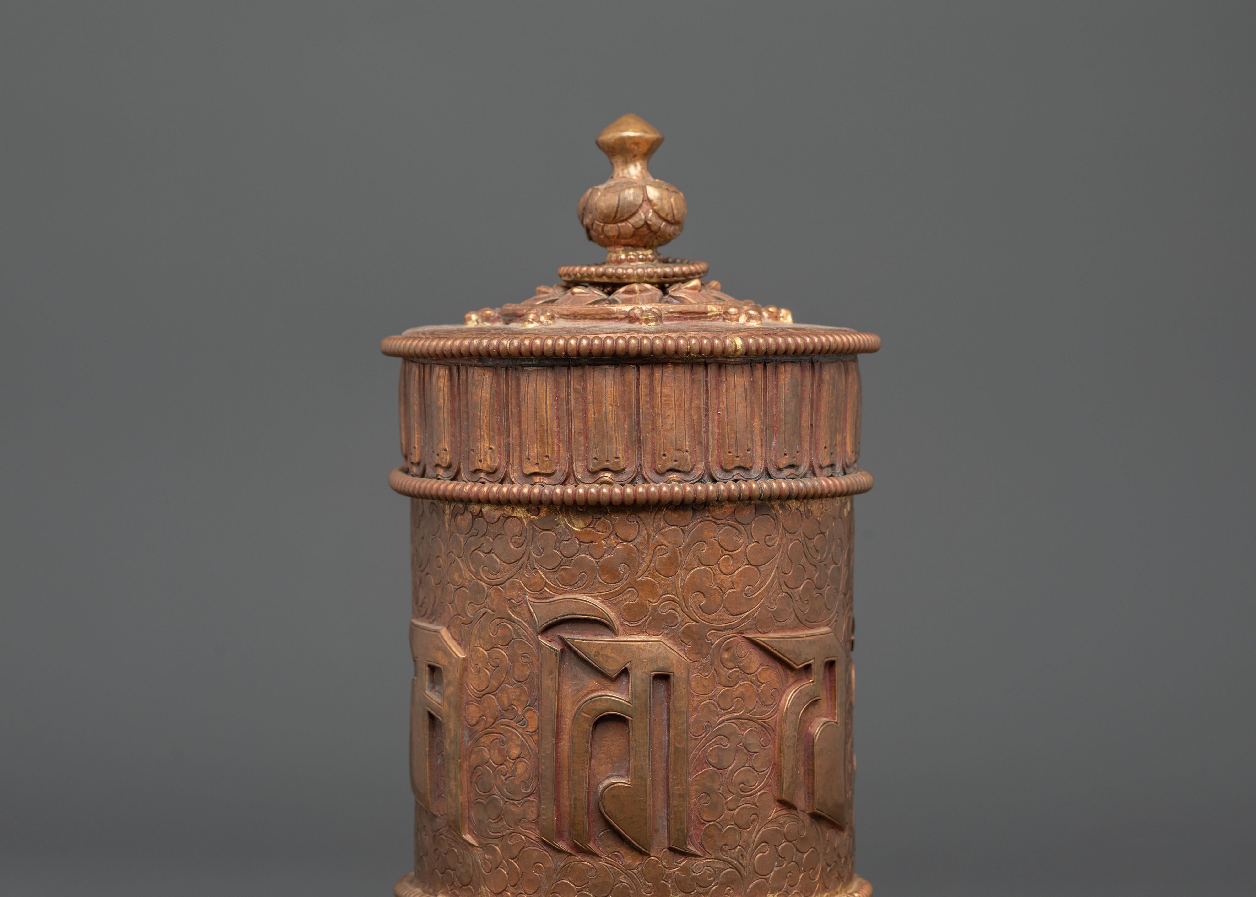 Prayer Wheel for Spiritual Practice | Buddhist Meditation Tool for Peace & Compassion