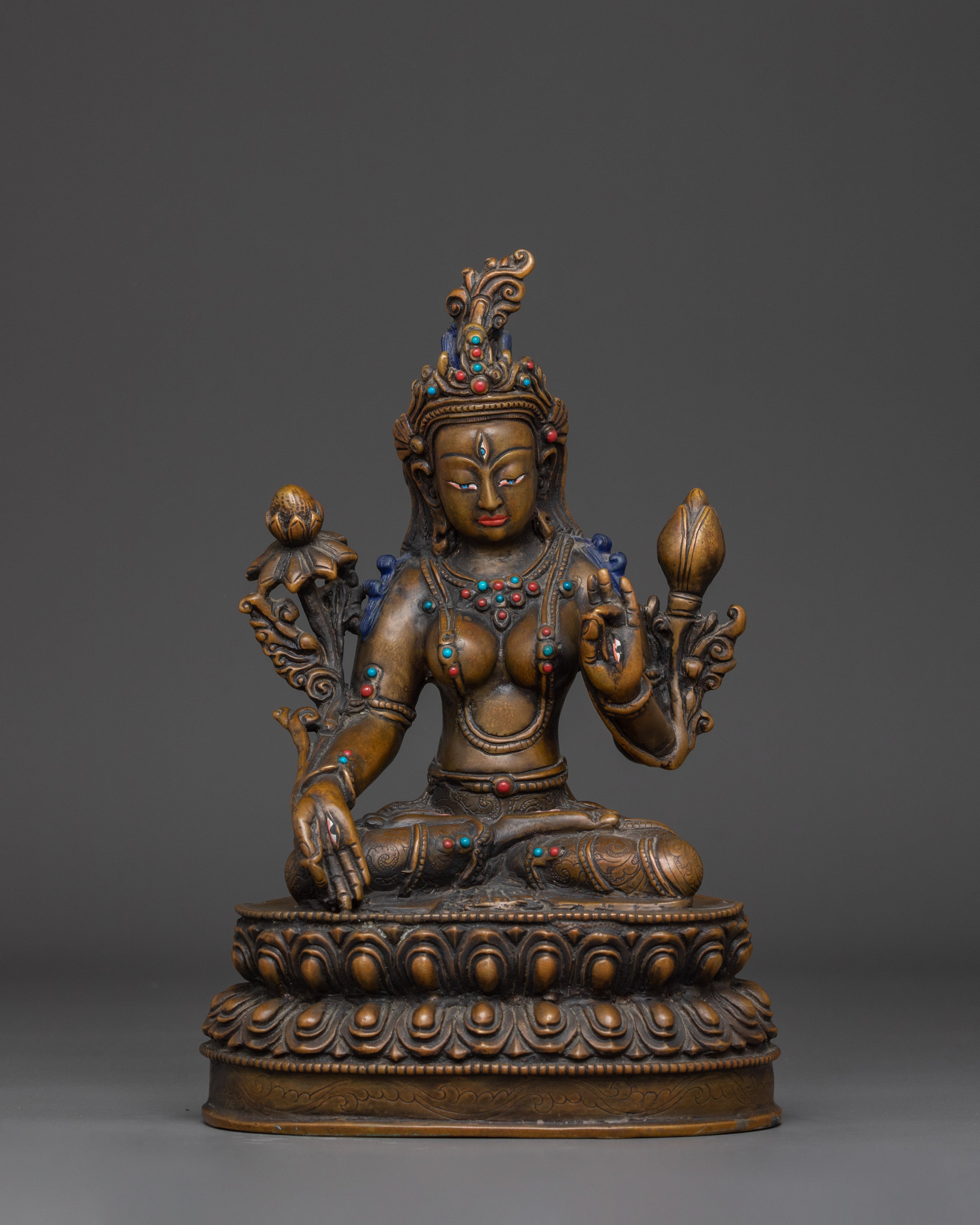 oxidized-white-tara-statue