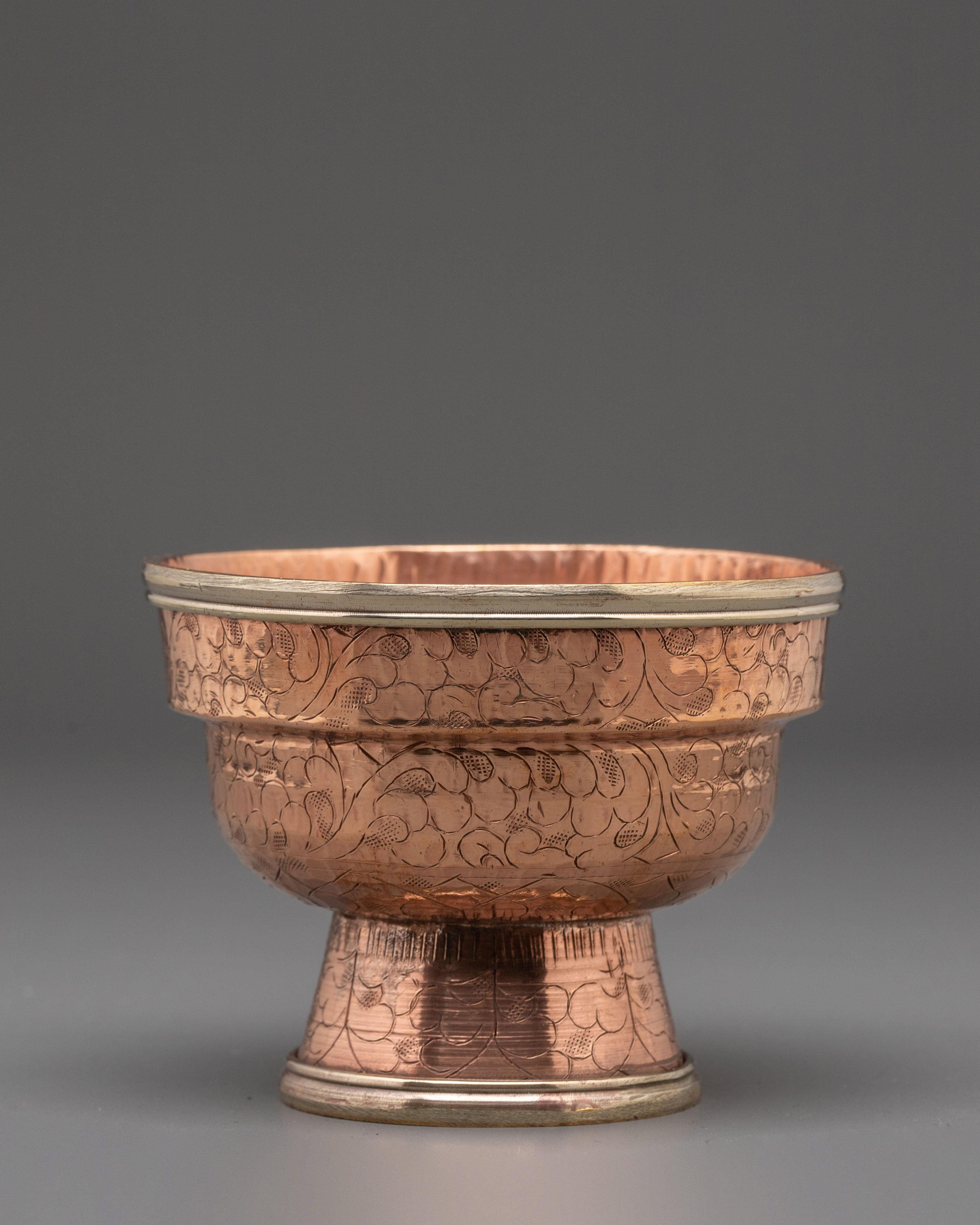 Copper Prayer Offering Bowl Set | Tibetan Buddhist Ritual Bowl