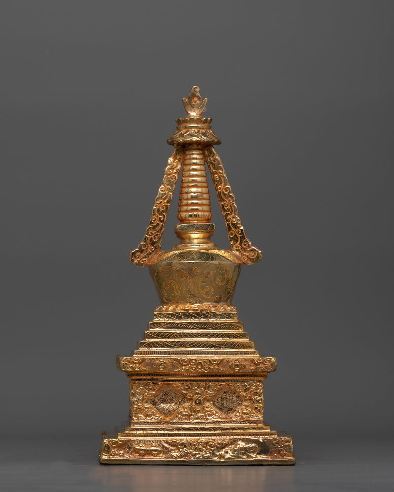 Exquisite Tibetan Stupa Chorten | Spiritual Tibetan Monument