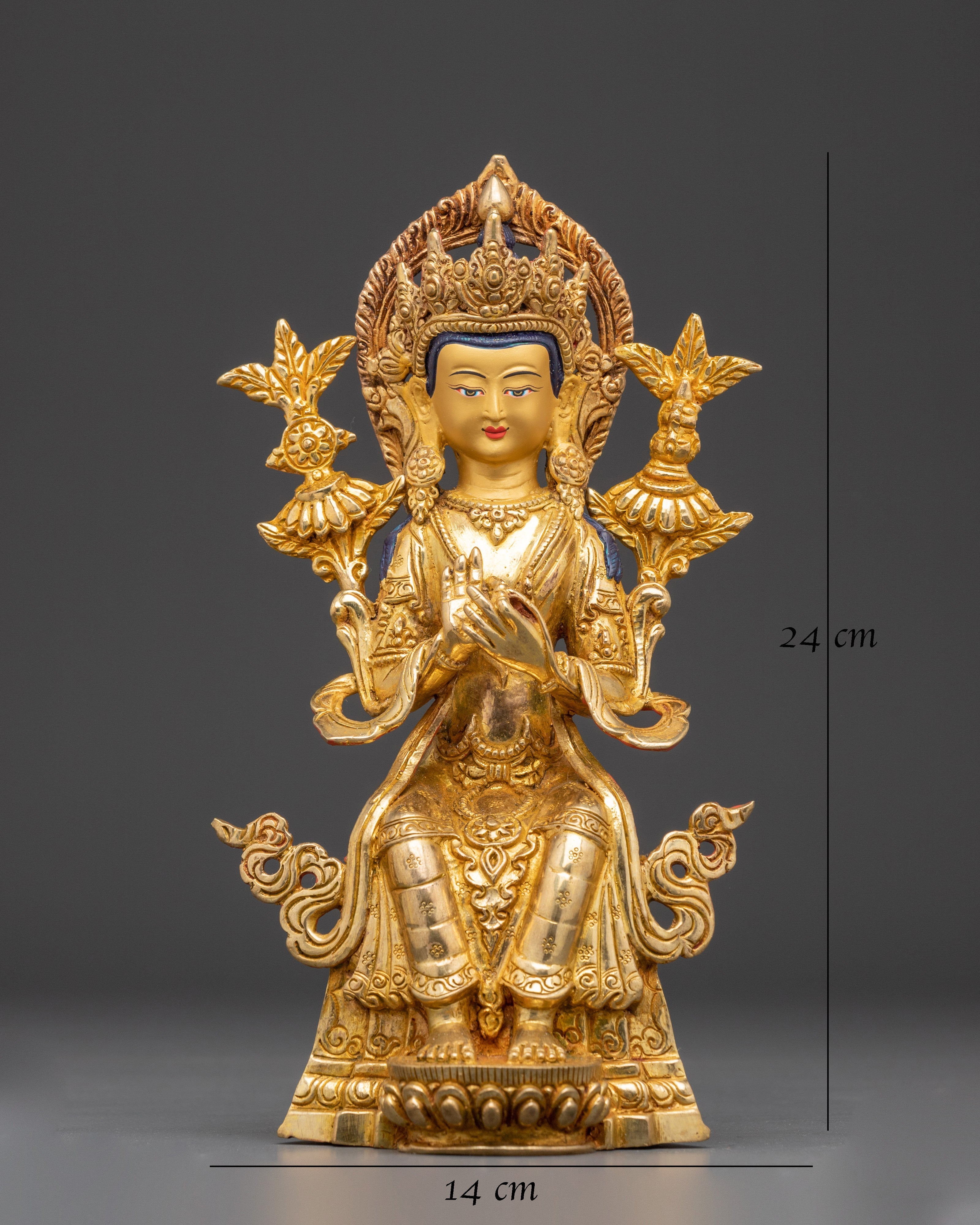 Handcrafted Maitreya Buddha Sculpture | Spiritual Decor for Altar or Meditation