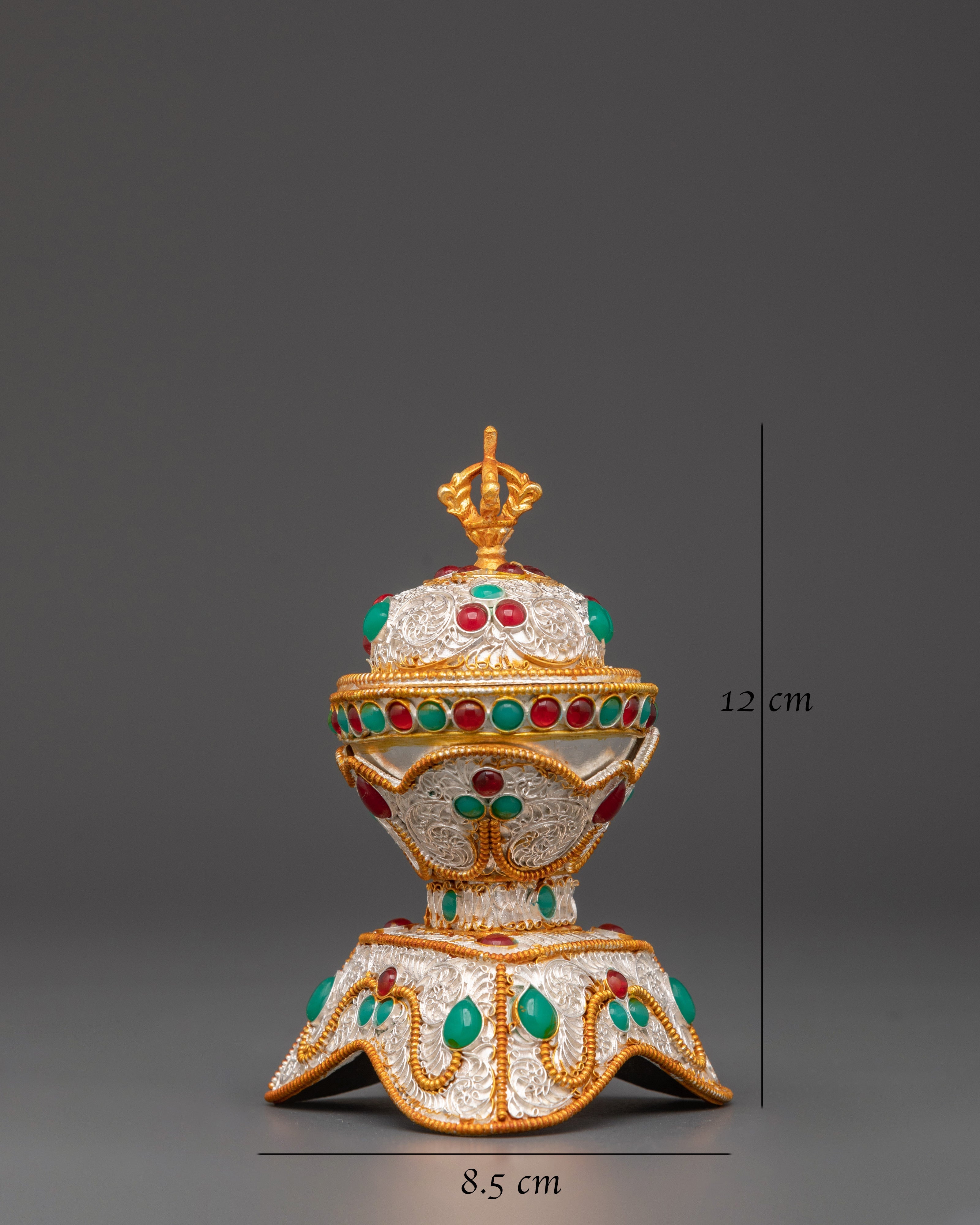 Handcrafted Gold Plated Kapala Set | Sacred Ritual Cups