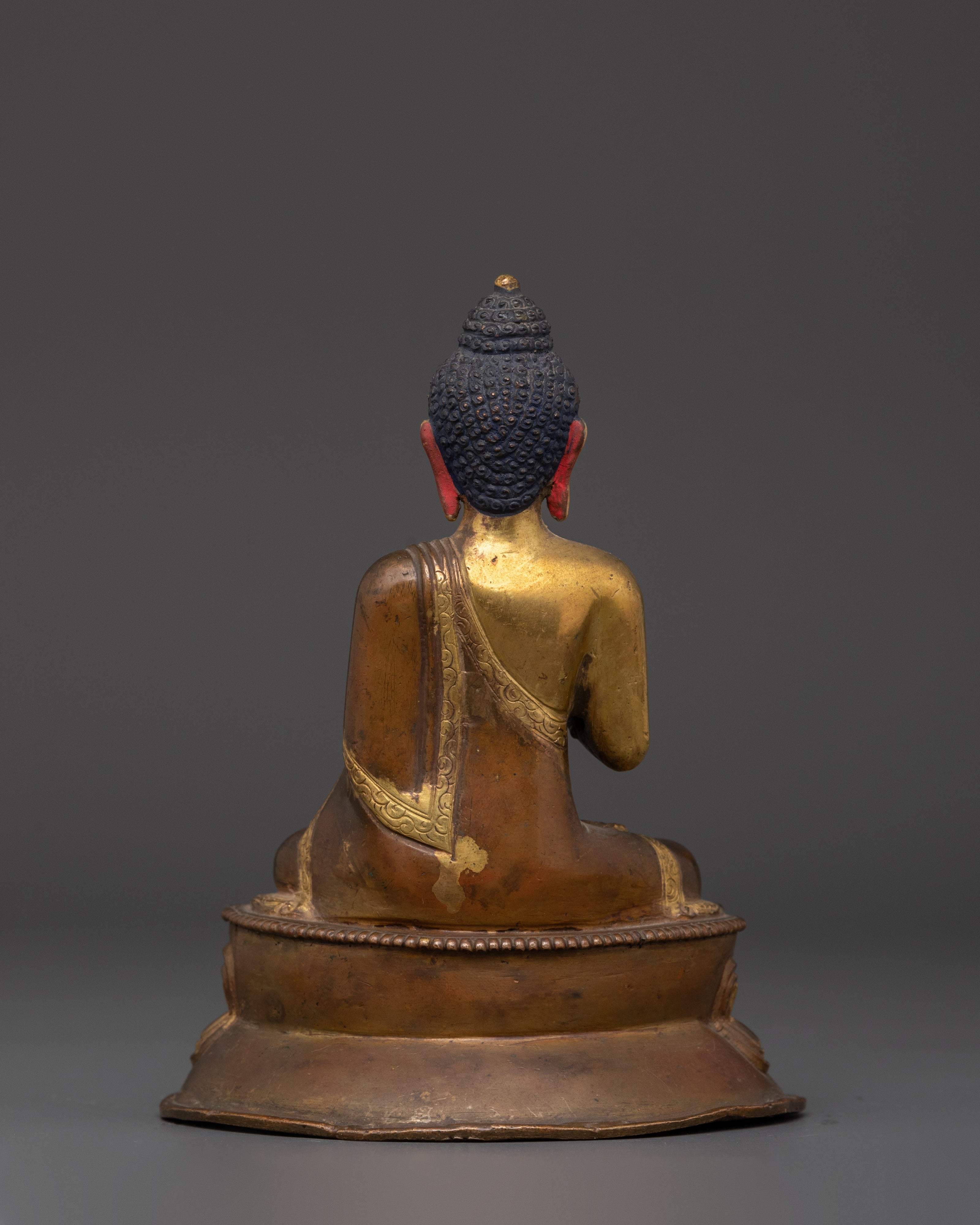 Handcrafted Vairocana Statue | Oxidized Copper & Gold Plated Buddhist Deity Sculpture