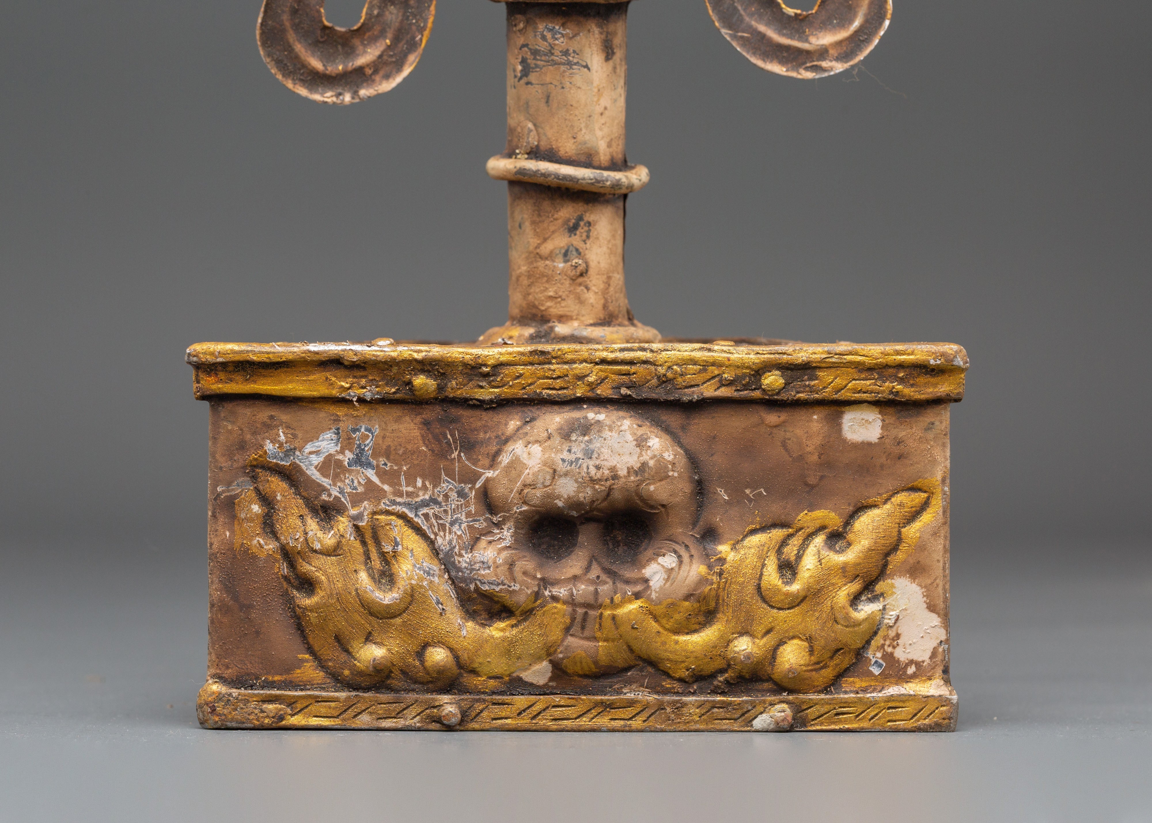 Tibetan Skull Ritual Decor | Sacred Buddhist Art