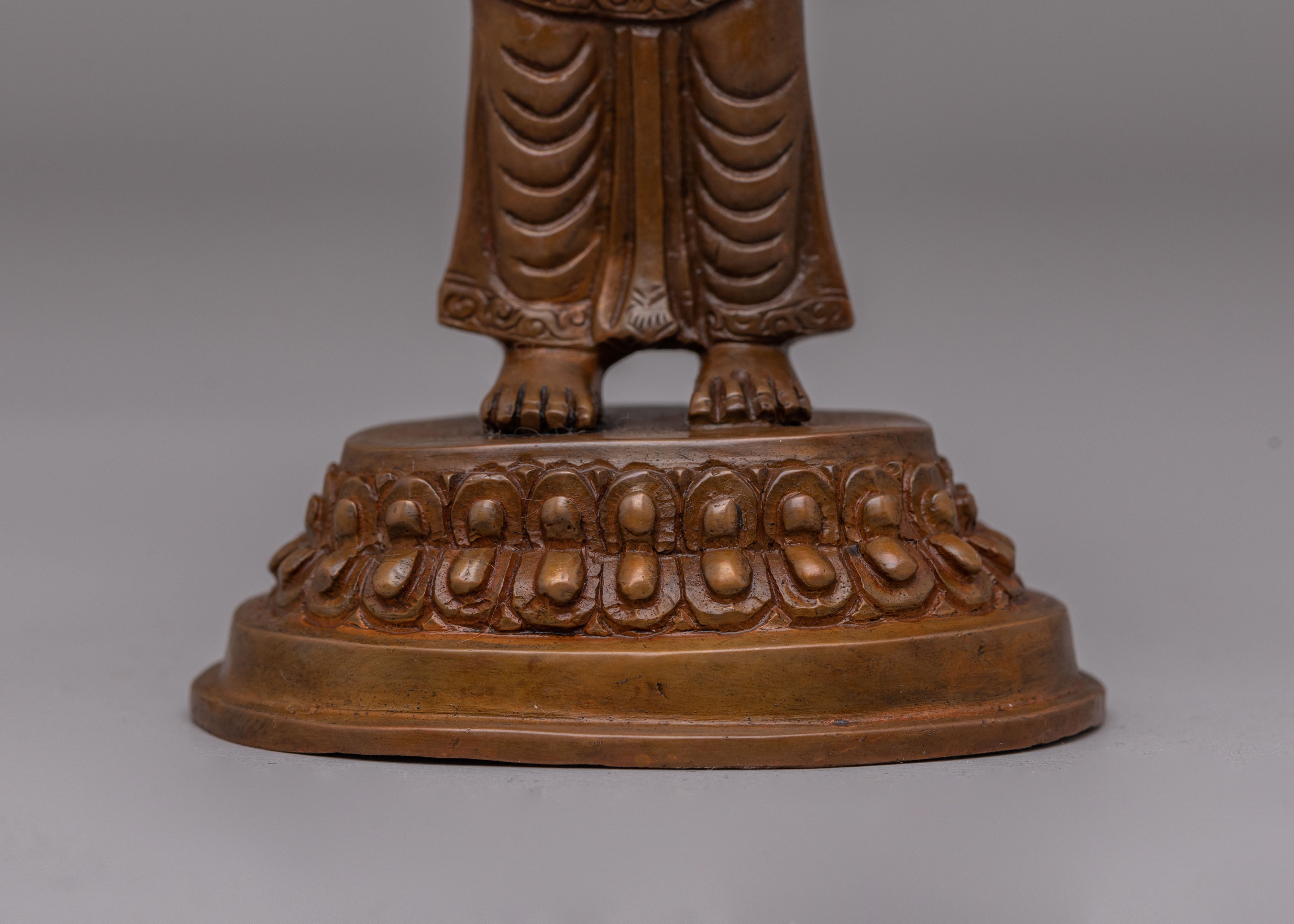 Tibetan Dipankara Deity Statue | Buddhist Altar Decor