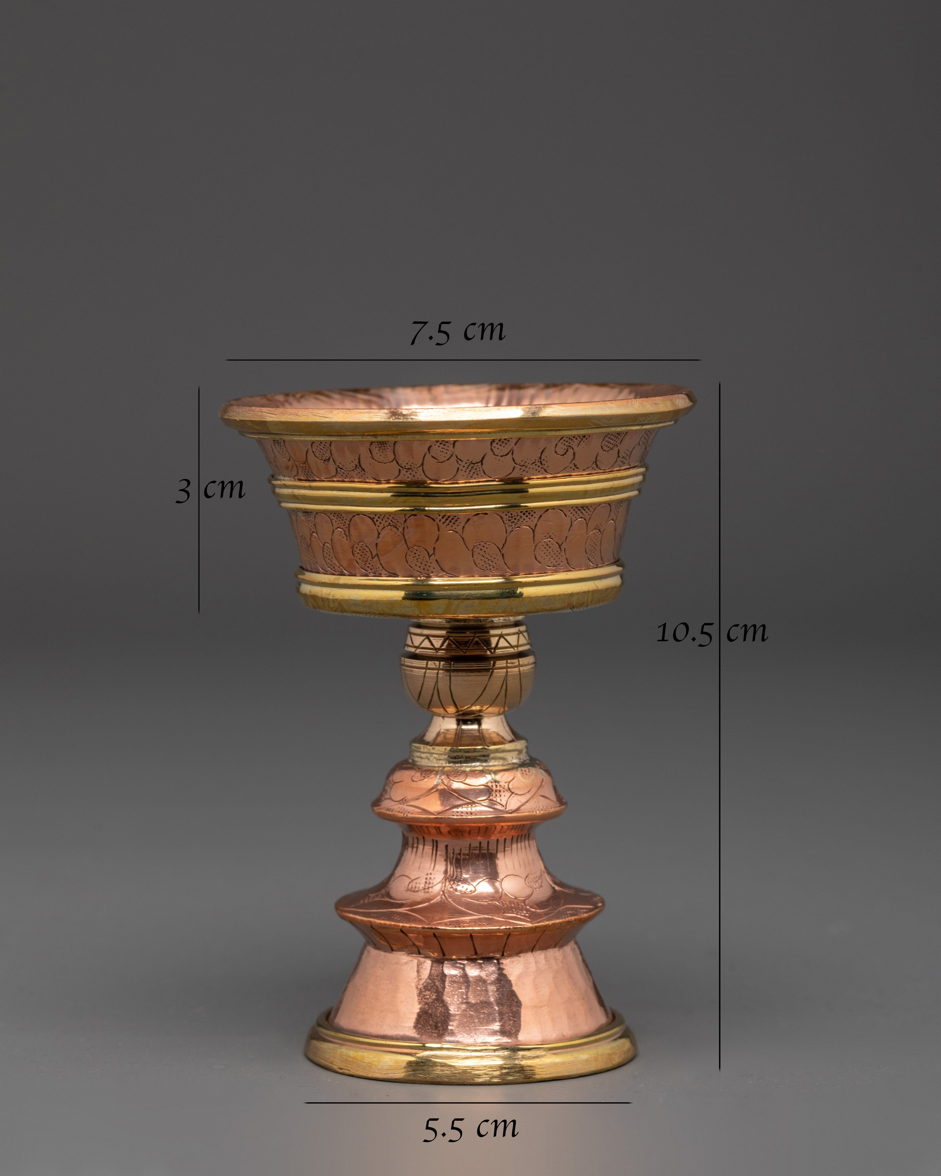 Copper Ritual Butter Lamp | Sacred Copper Lamp
