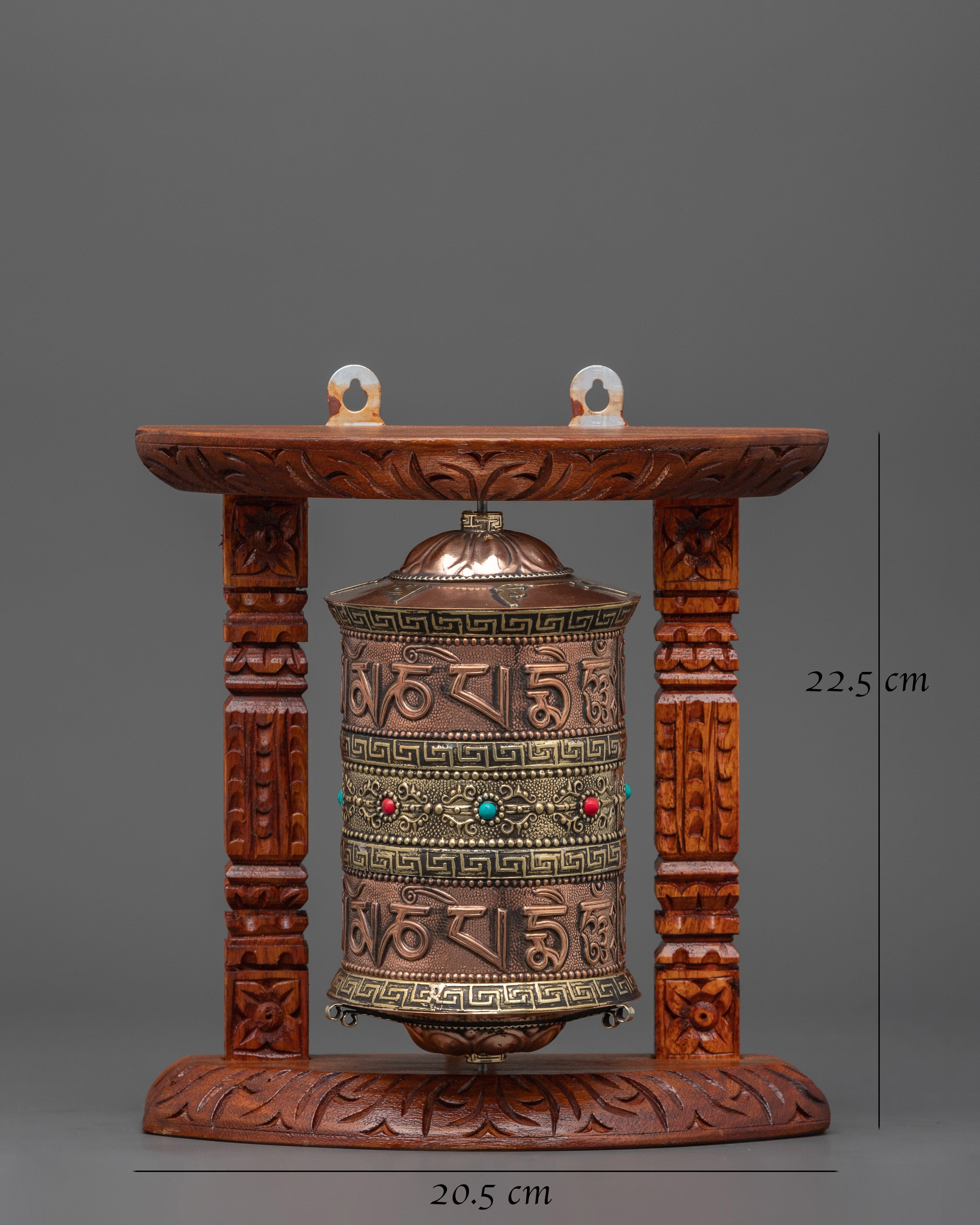 Handcrafted Ritual Prayer Wheel Decor | Meditation Decor for Sacred Spaces