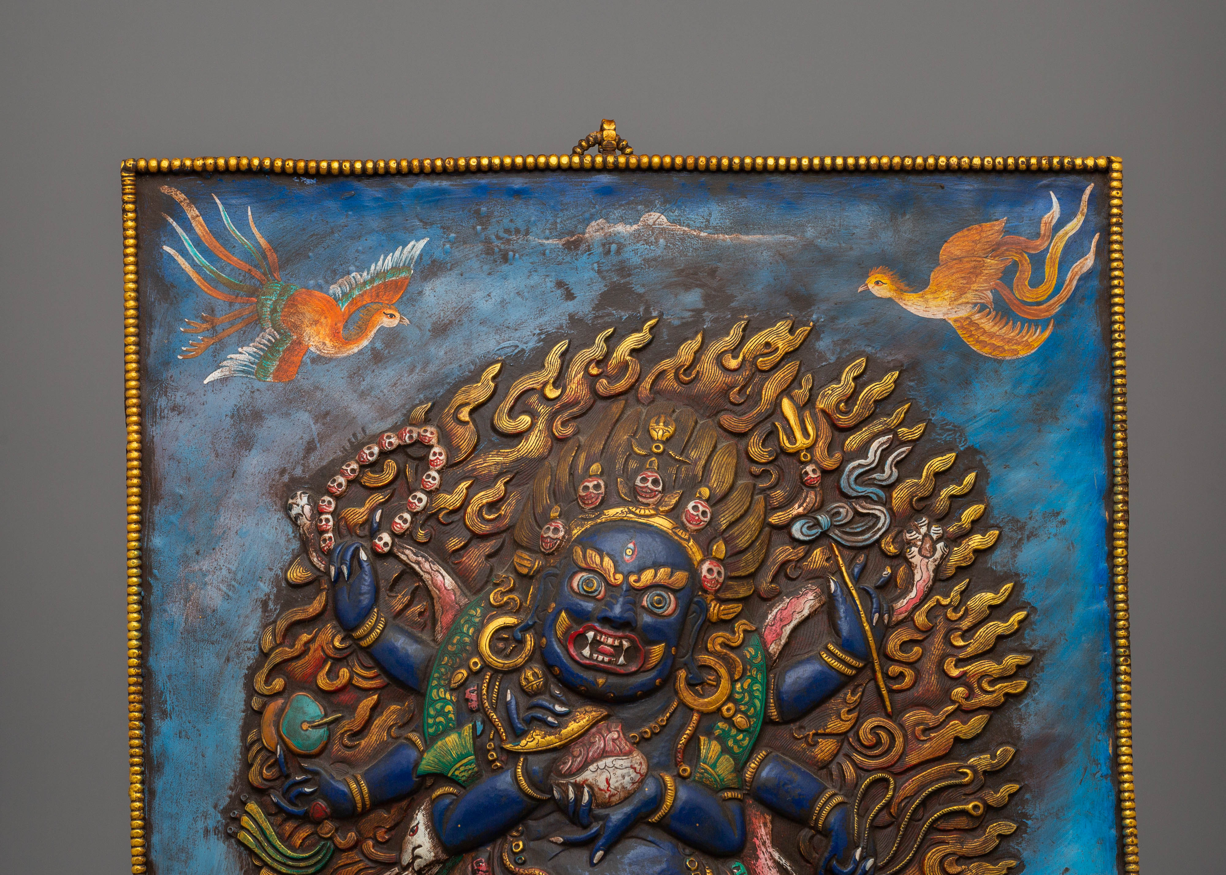 Handmade Six-Armed Mahakala Wall Hanging | A Symbol of Protection and Power
