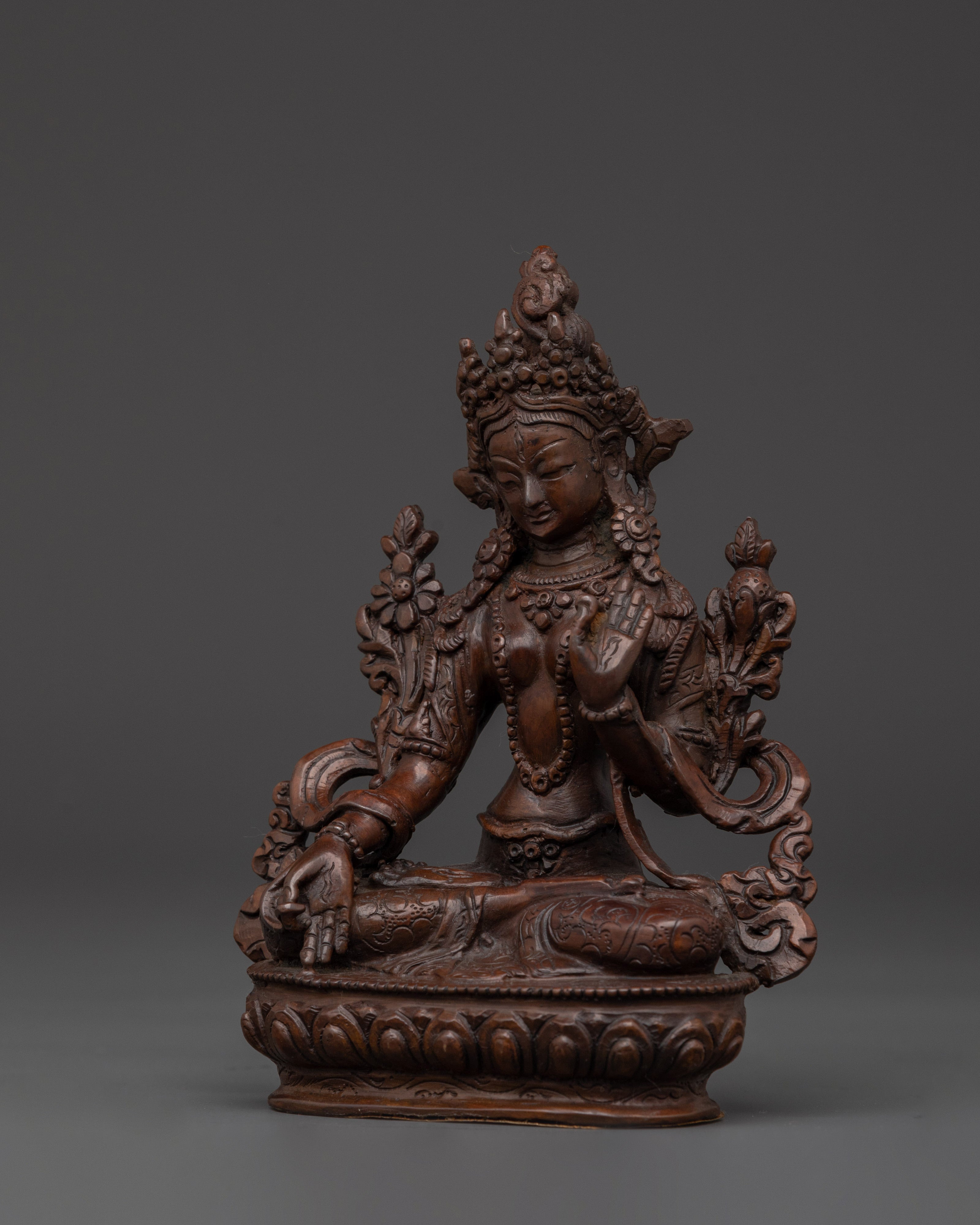 Handcrafted White Tara Sculpture | Long Life Deity