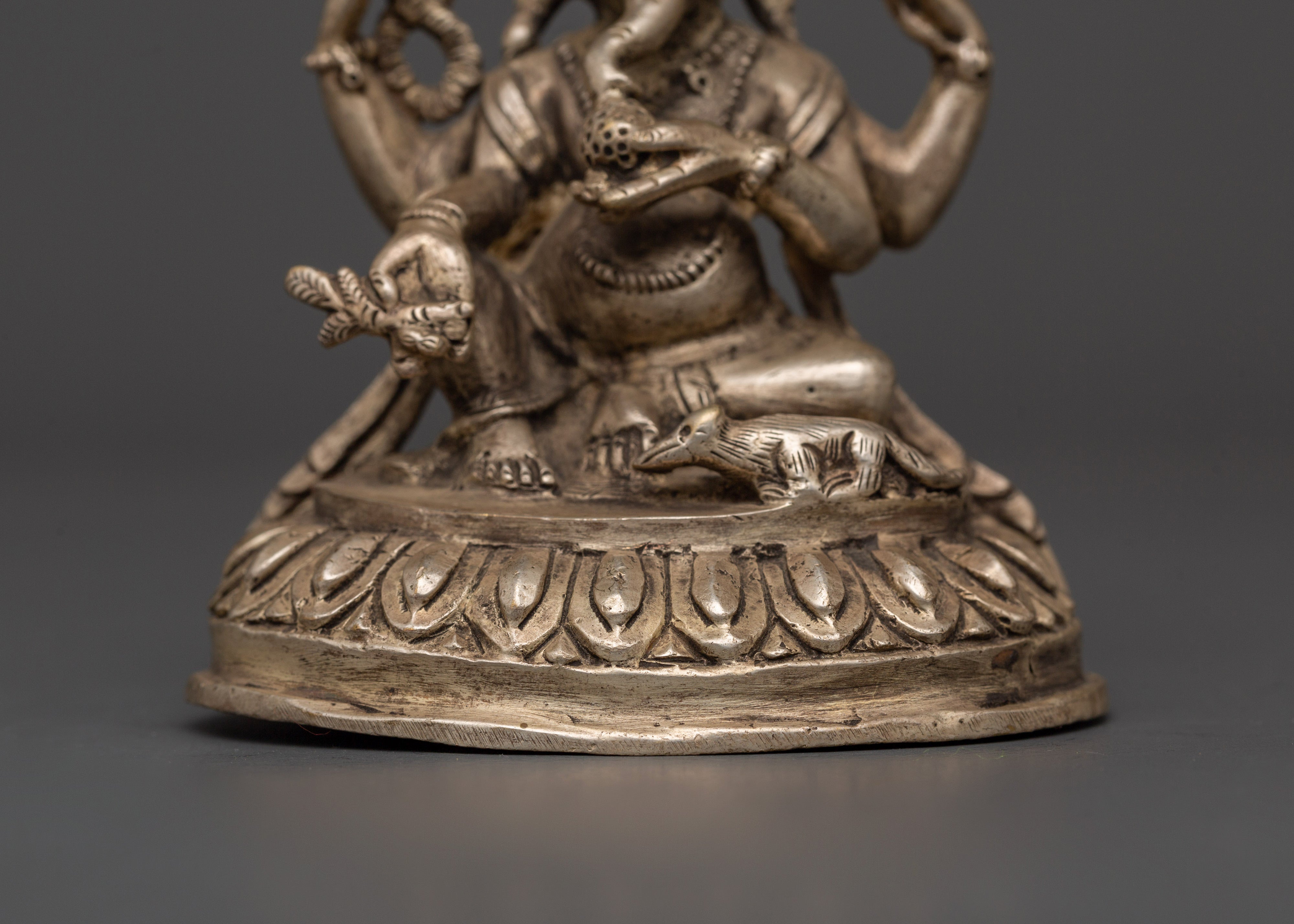 Silver-Plated Ganesh Statue - Spiritual Prosperity Blessings