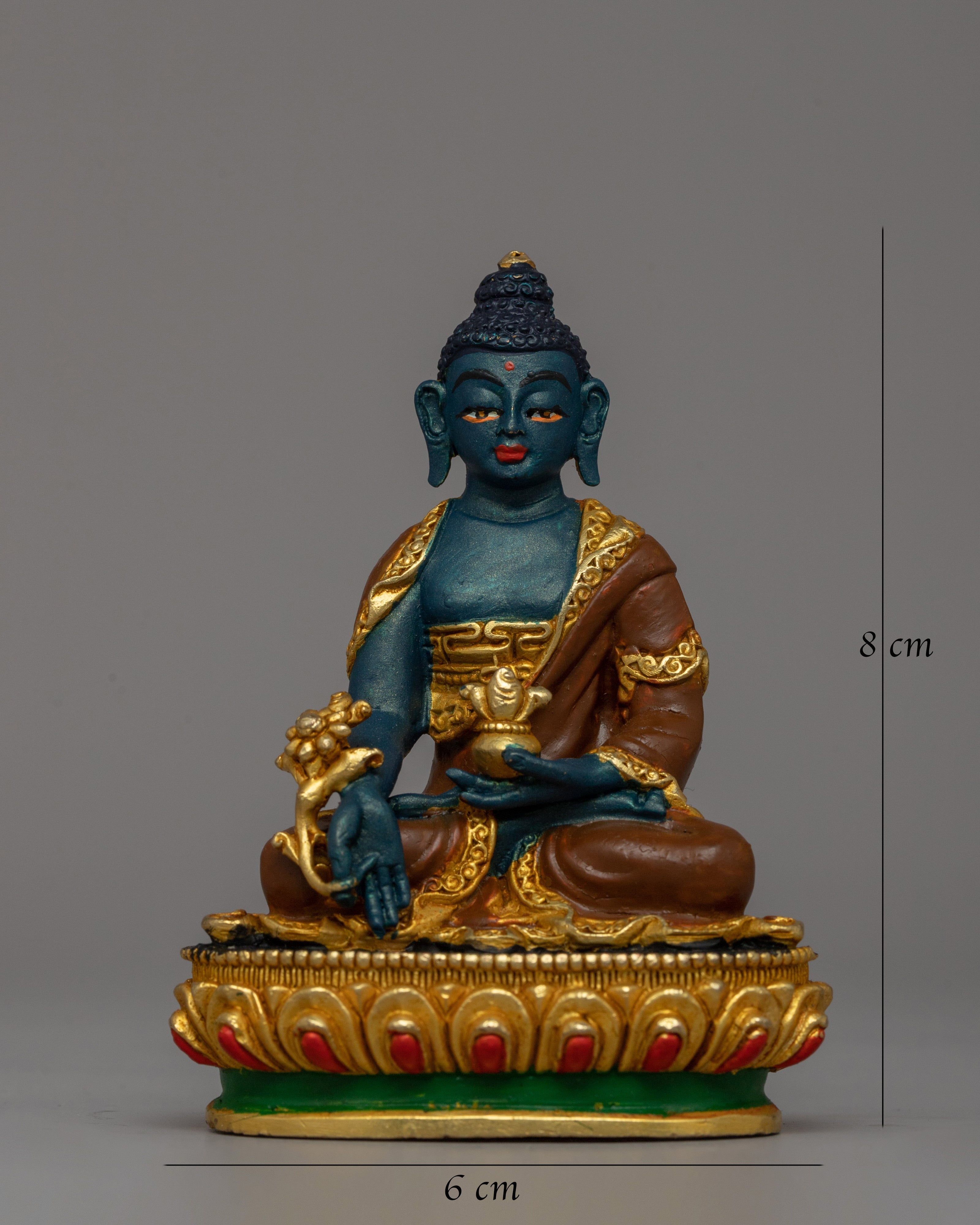 Tibetan Buddhist Bhaishajya Guru Statue | Healing & Prosperity Altar Decor