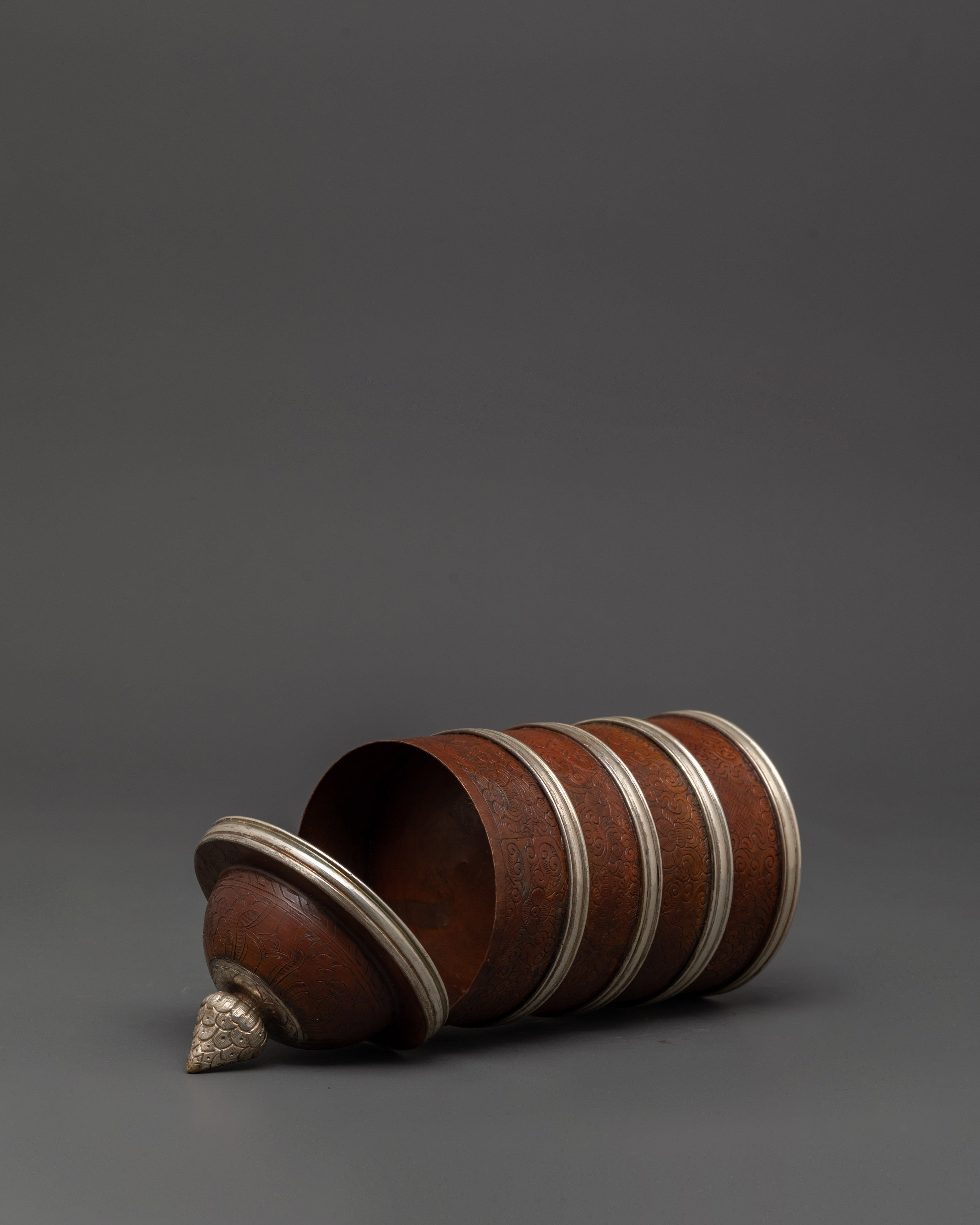 Handcrafted Tibetan Oxidized Copper Rice Pot | For Offerings and Spiritual Ceremonies