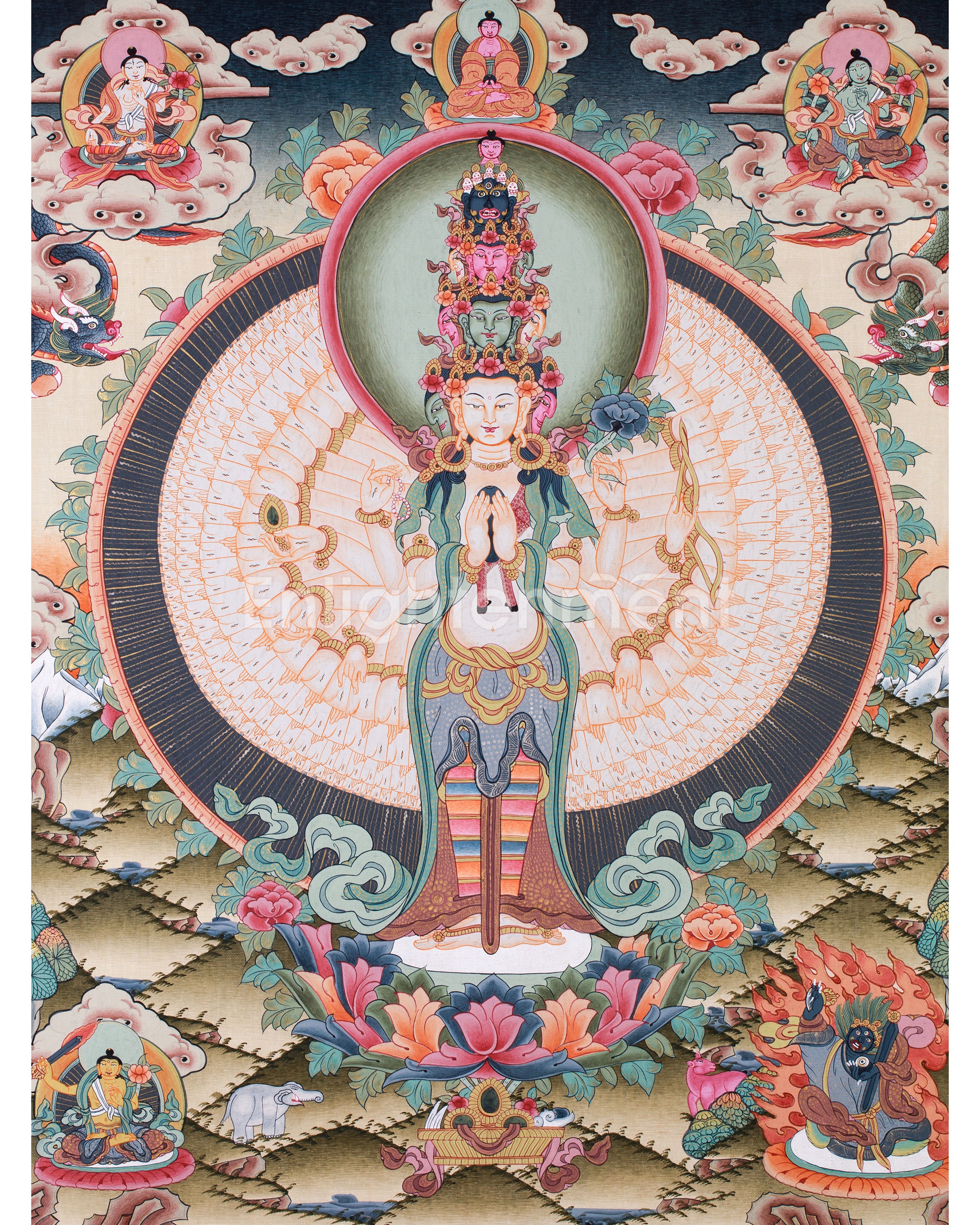 Thousand-Arms Avalokiteshvara Painting | Bodhisattva of Compassion and Mercy