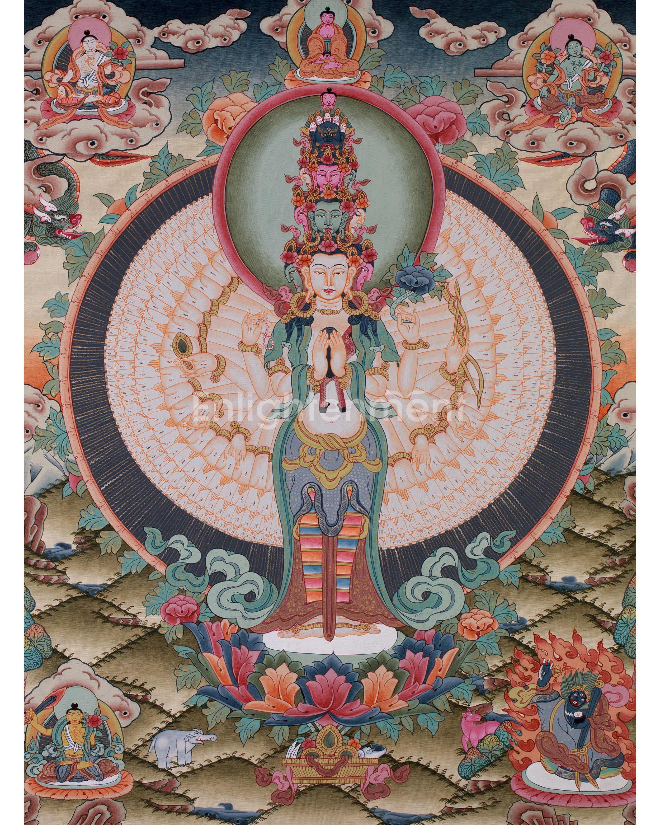 Thousand-Arms Avalokiteshvara Painting | Bodhisattva of Compassion and Mercy