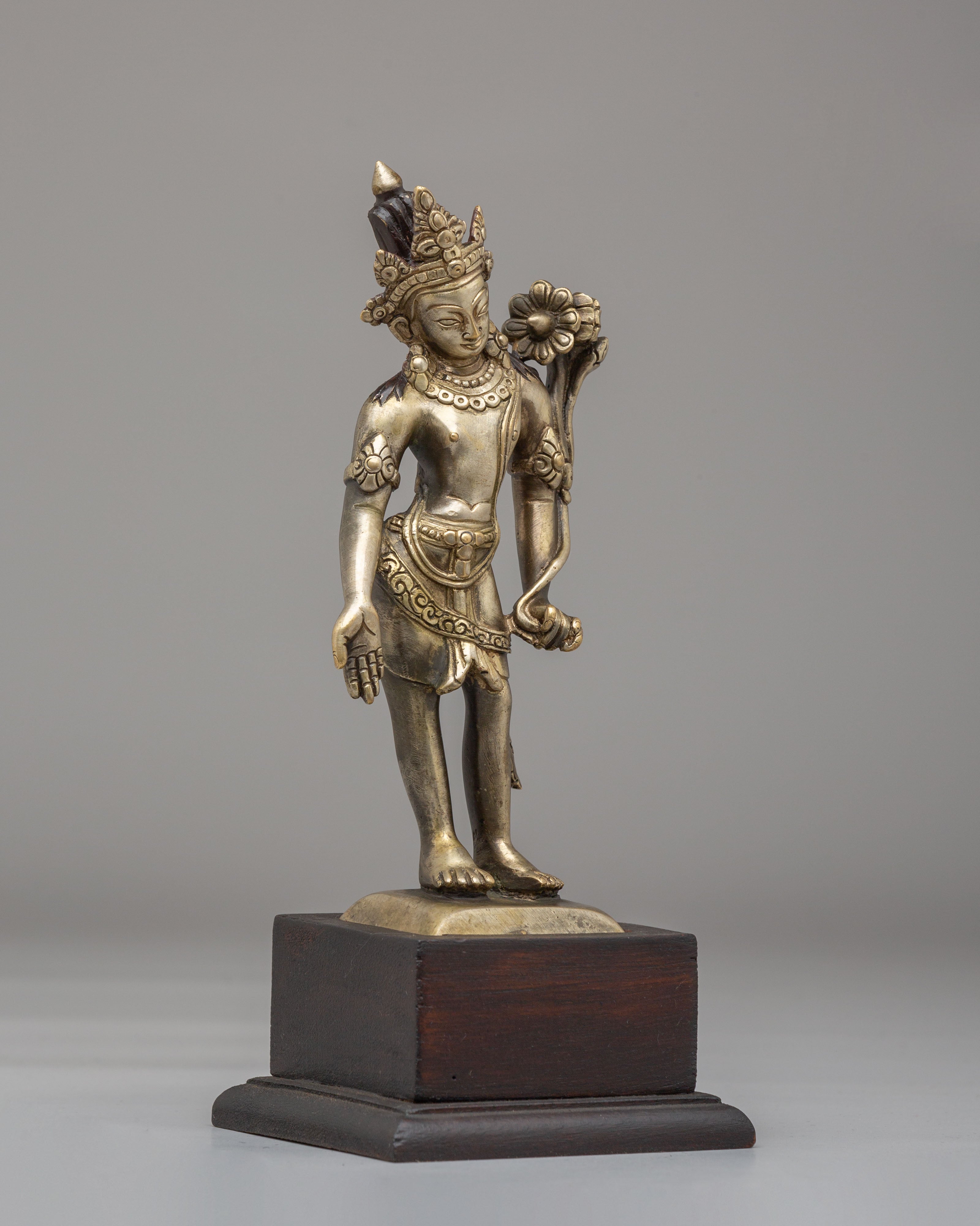 Handcrafted Tibetan Padmapani Statue | Meditation and Altar Decor