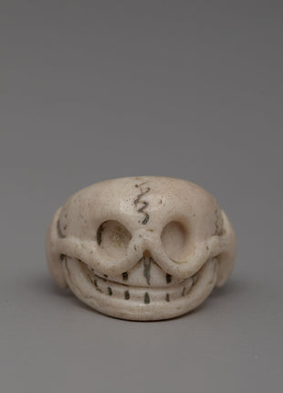 Handmade Skull Buffalo Bone Ring