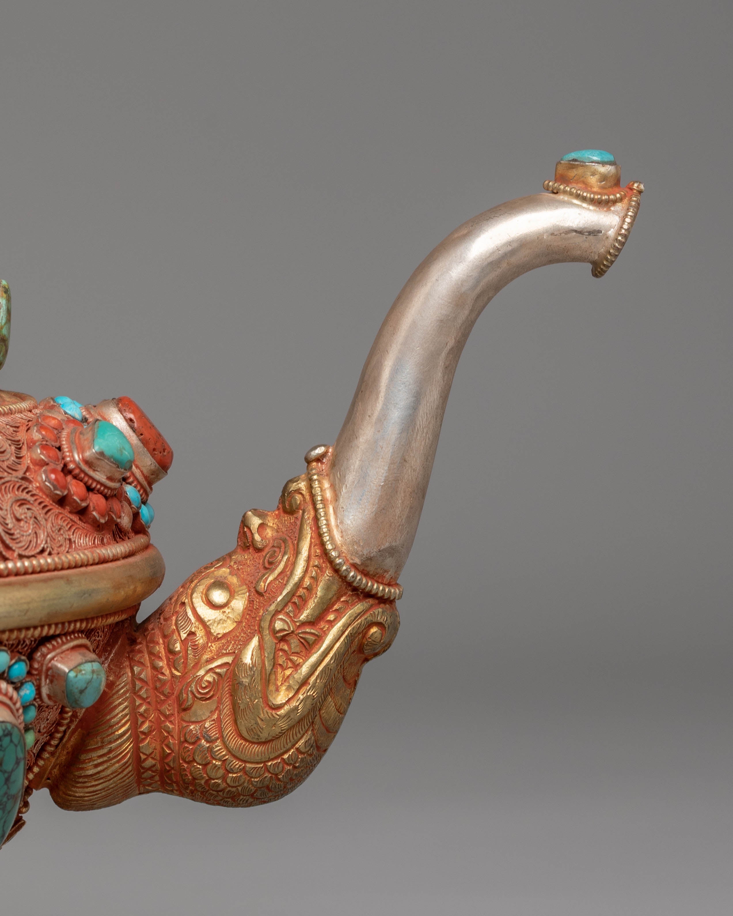 Traditional Tibetan Tea Pot for Decor | Symbol of Culture and Serenity