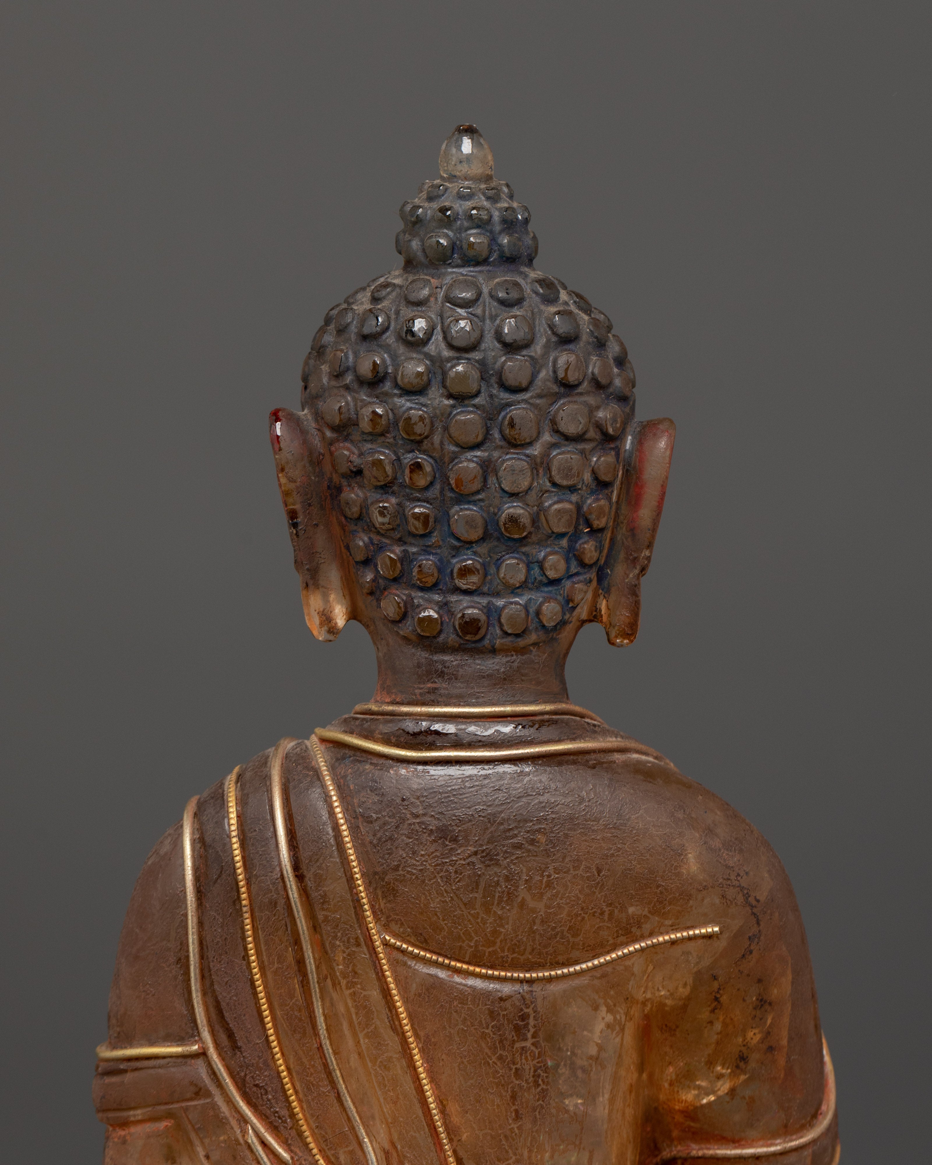 Shakyamuni Buddha The Enlightened One | Gold-Plated Crystal Statue