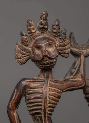 Oxidized copper Citipati statue |  Tibetan Protector Sculpture