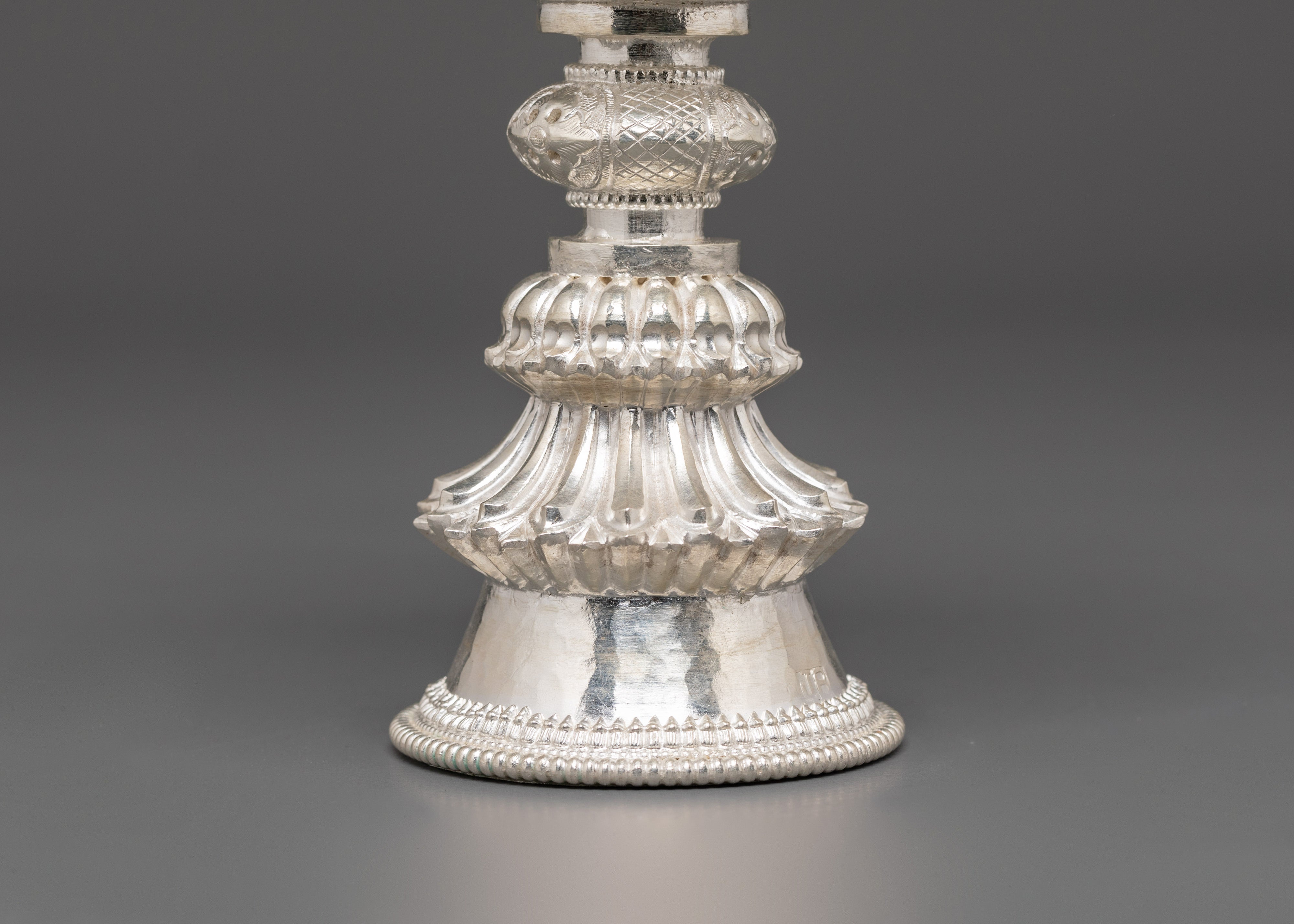 Handcrafted Silver Butter Lamp | Buddhist Light Offering Tool