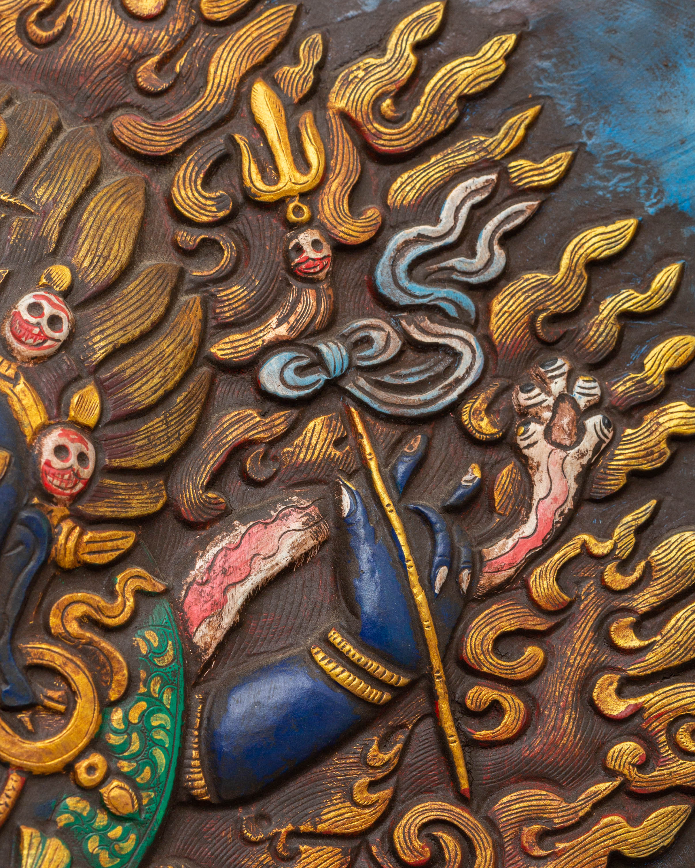 Handmade Six-Armed Mahakala Wall Hanging | A Symbol of Protection and Power