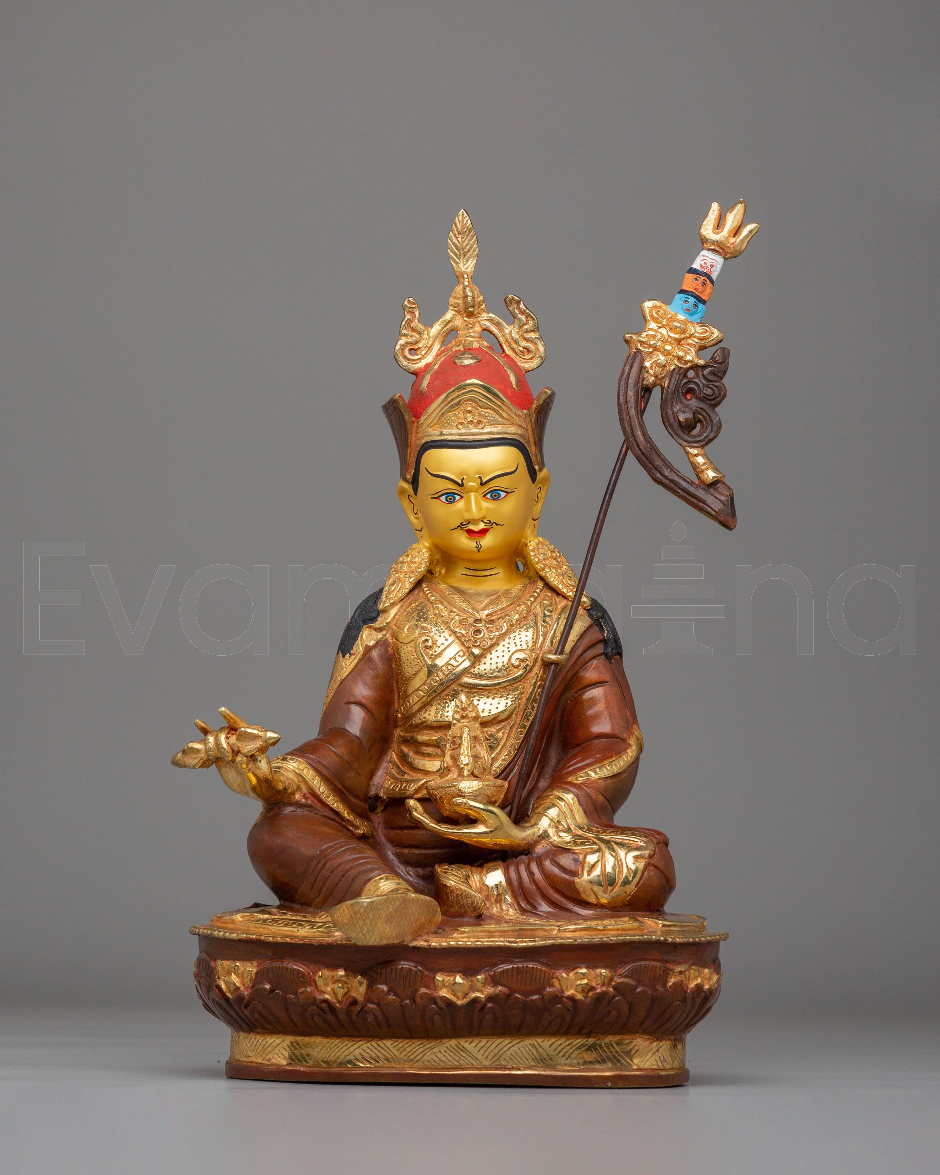 Handmade Golden Statue of Padmasambhava