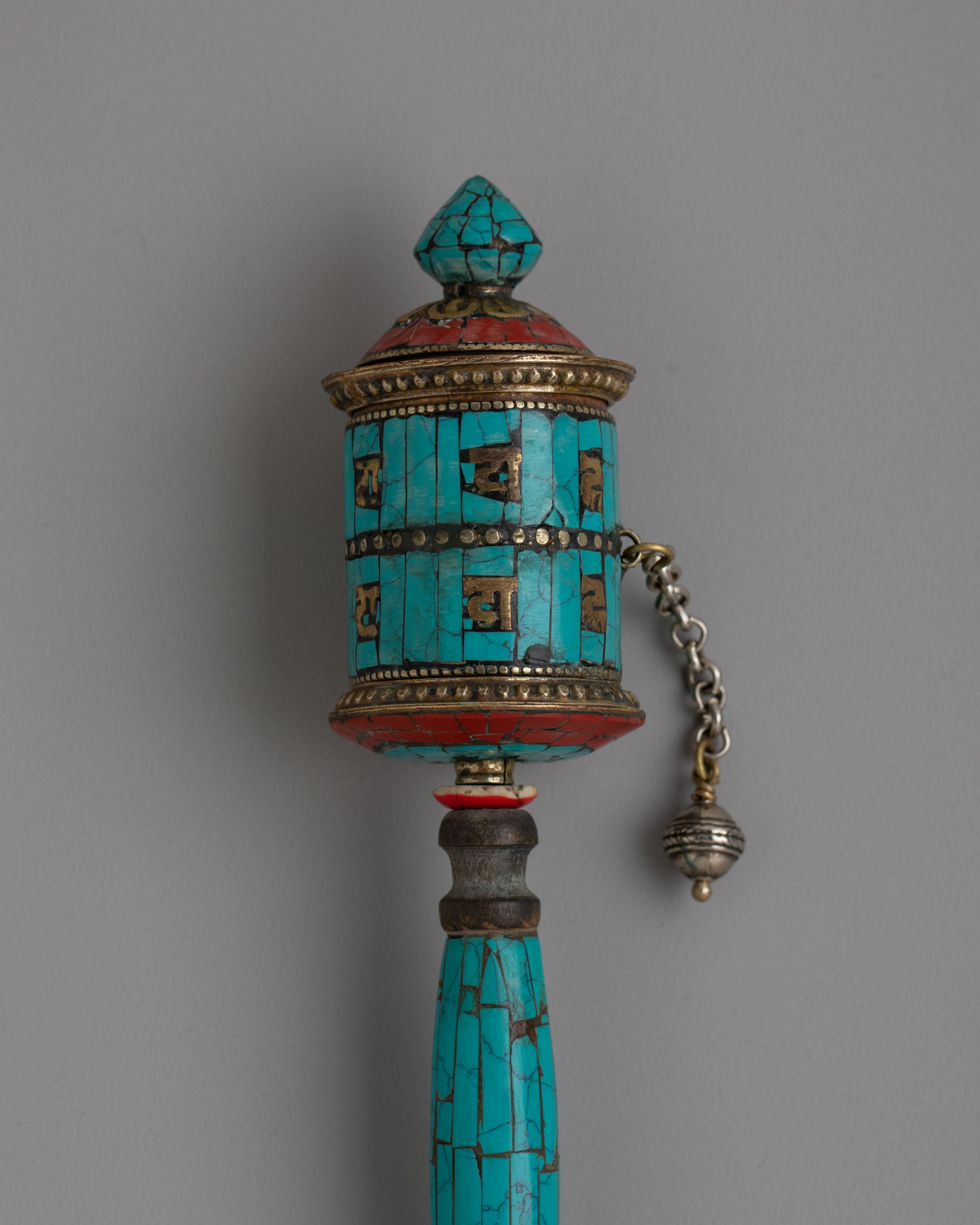 Traditional Scared Mantra Prayer Wheel | Tibetan Buddhist Art