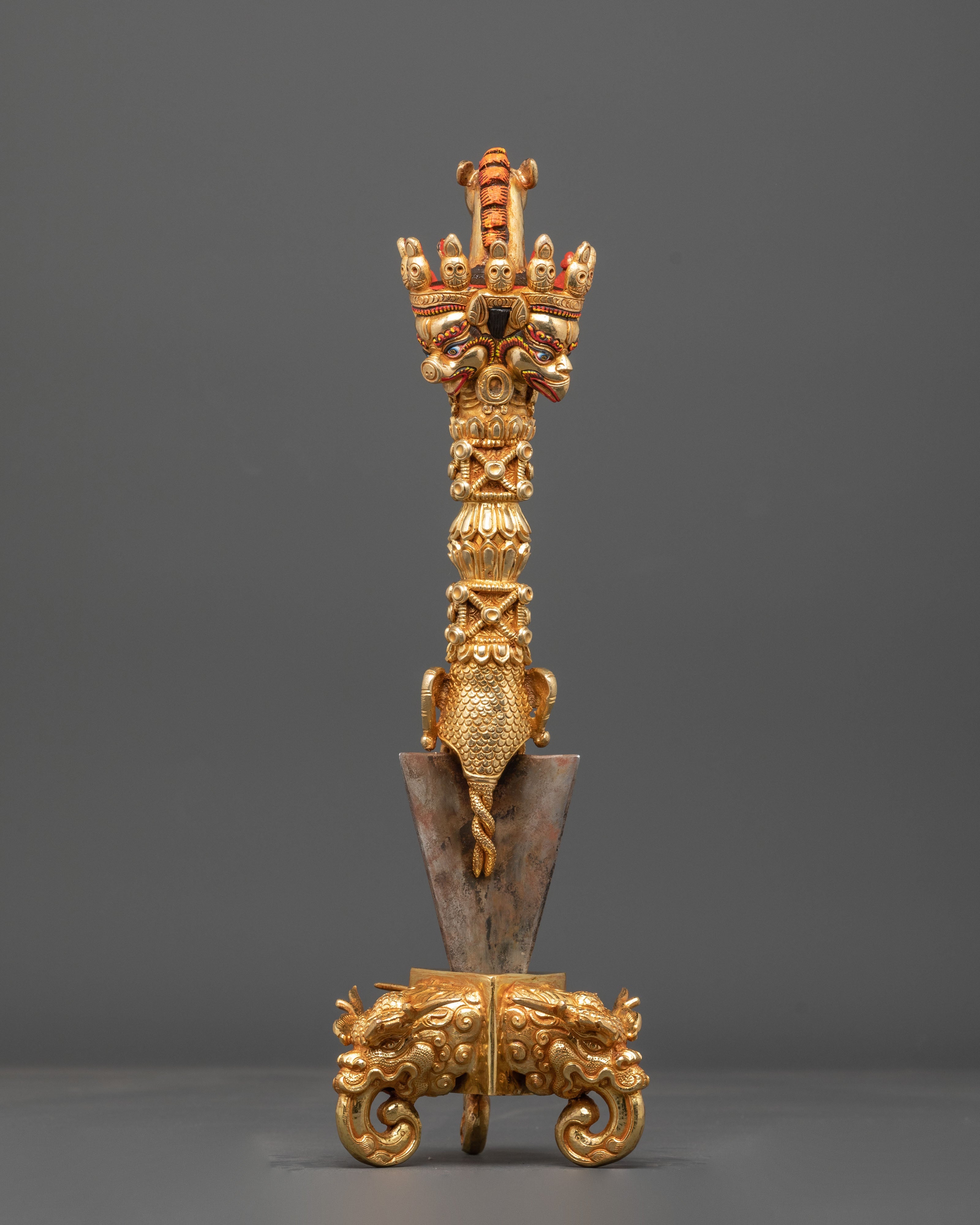 Copper Tibetan Ritual Phurba | Phurba for Buddhist Rituals