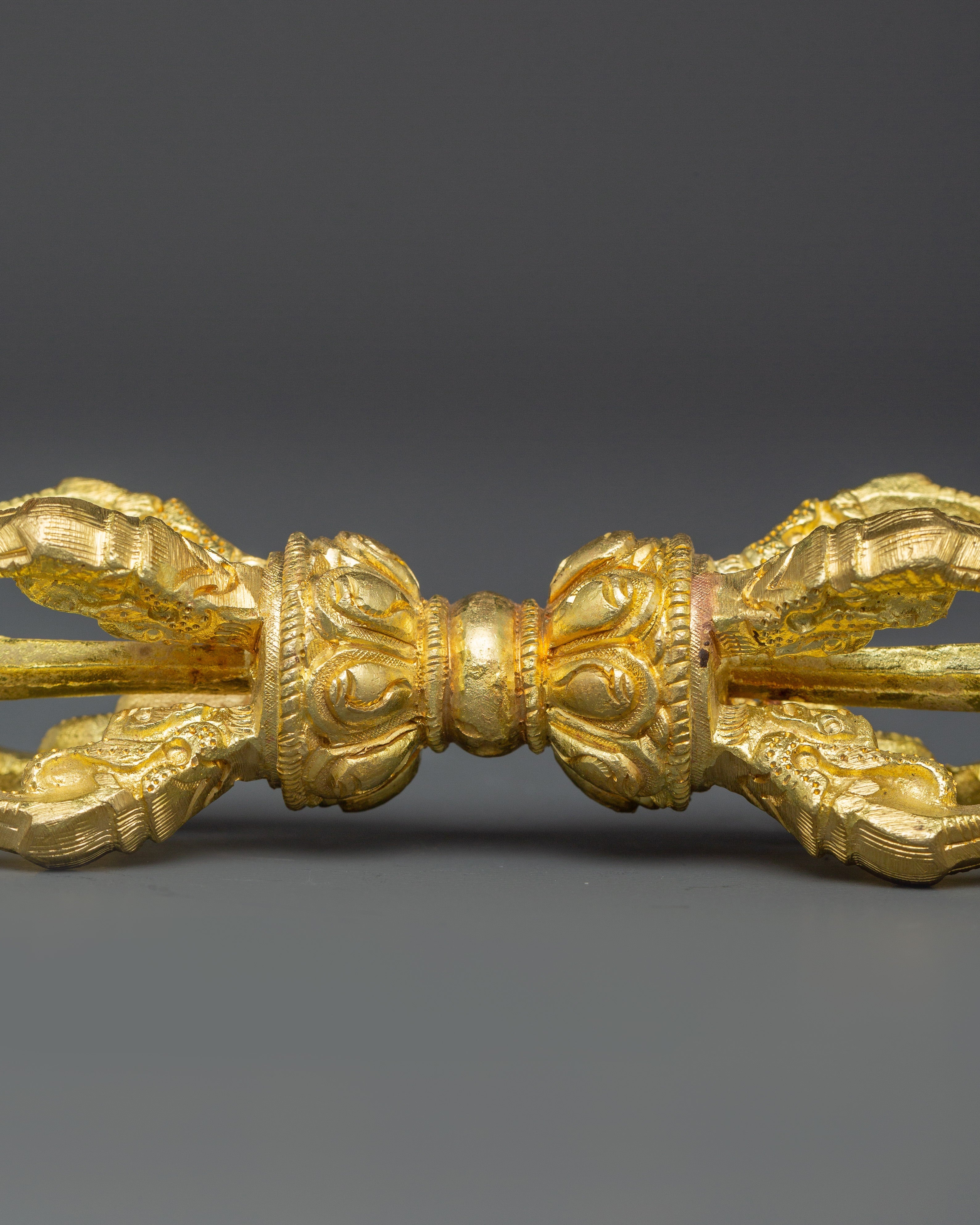 Sacred Tibetan Bronze and Brass Bell & Vajra Set | Ritual Tools