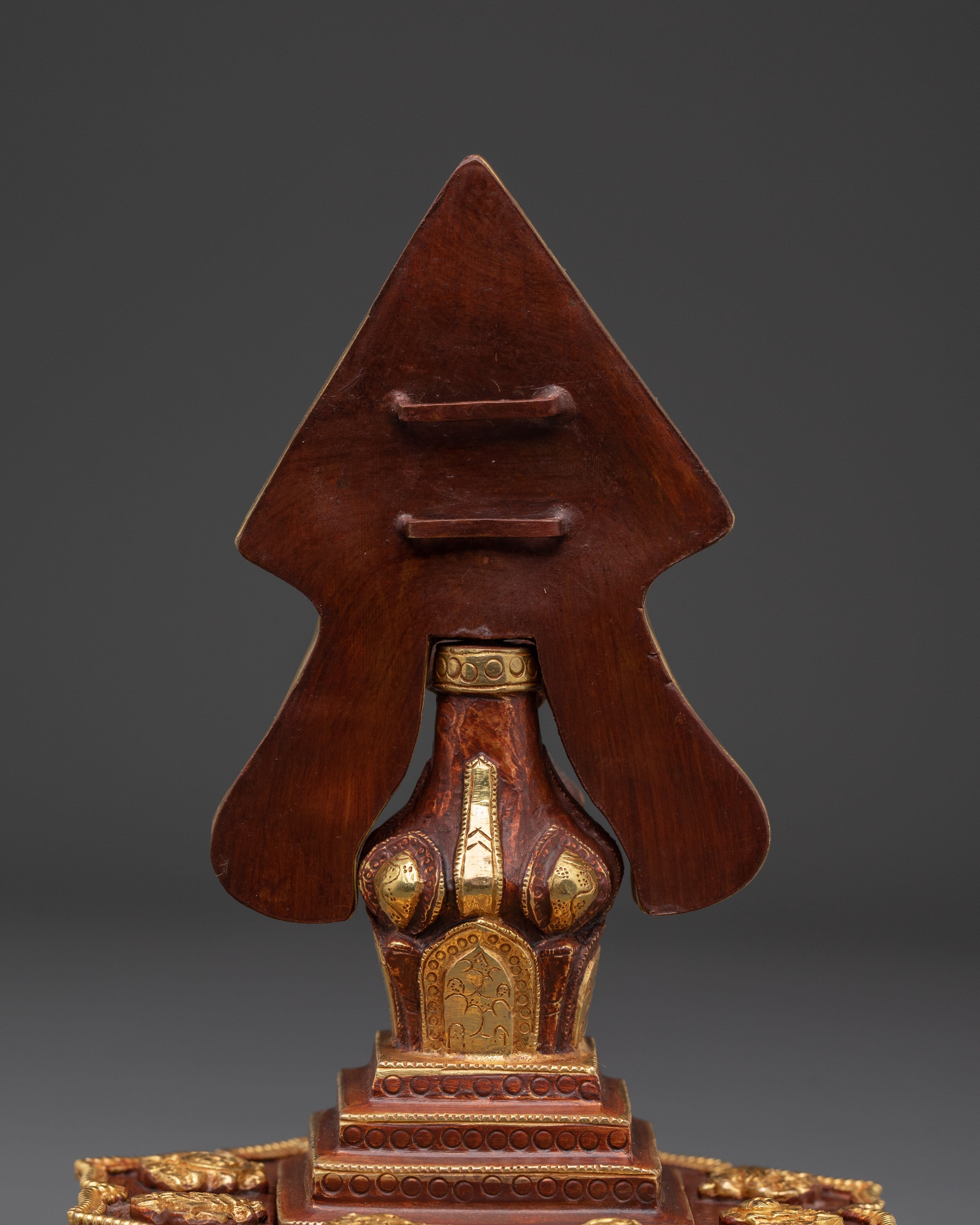 Handcrafted Tibetan Torma Offering | Copper Body, Gold Plated