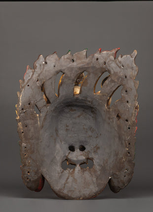 Traditional Bhairav Wooden Wall Mask | Guardian Deity of Protection & Power