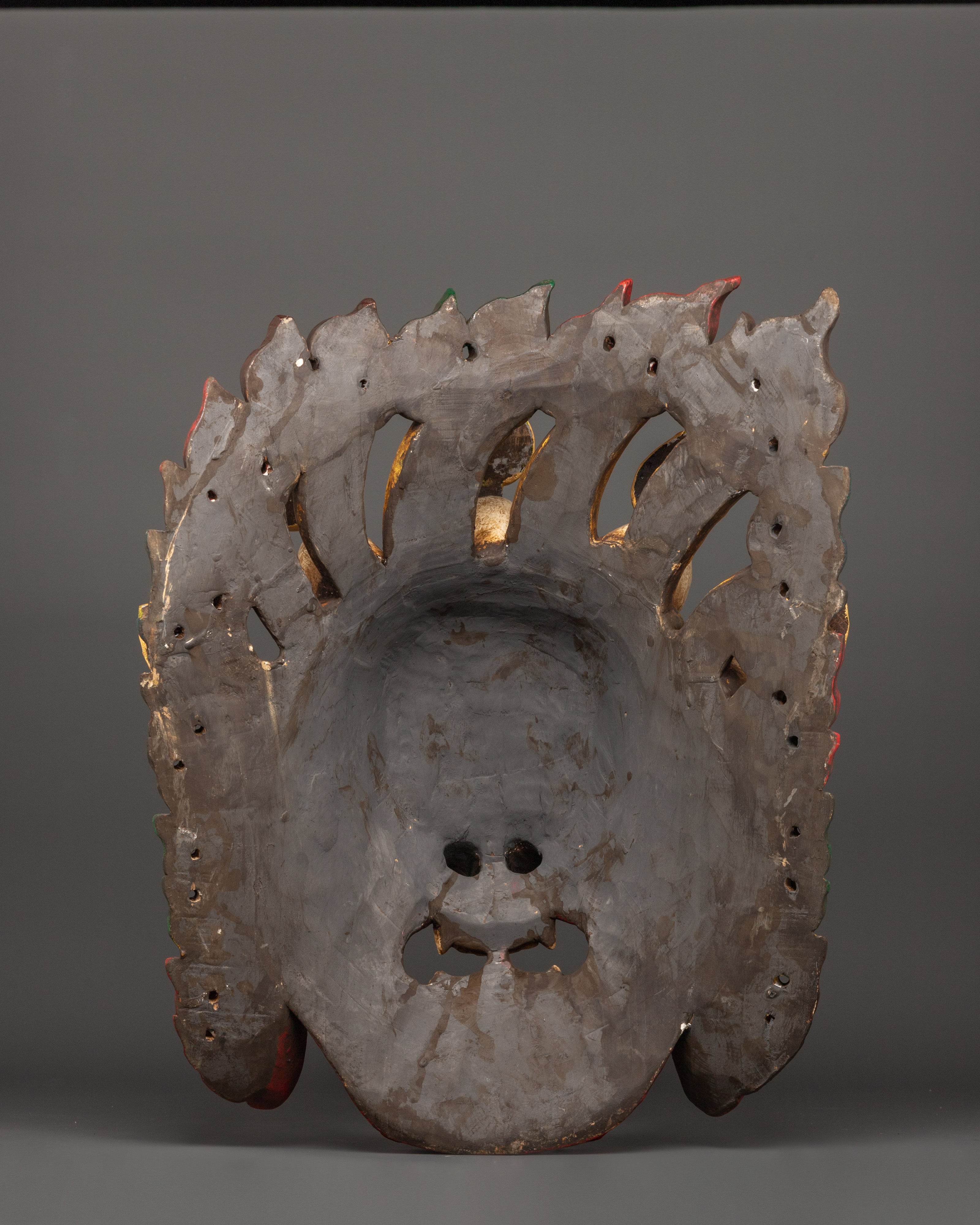 Traditional Bhairav Wooden Wall Mask | Guardian Deity of Protection & Power