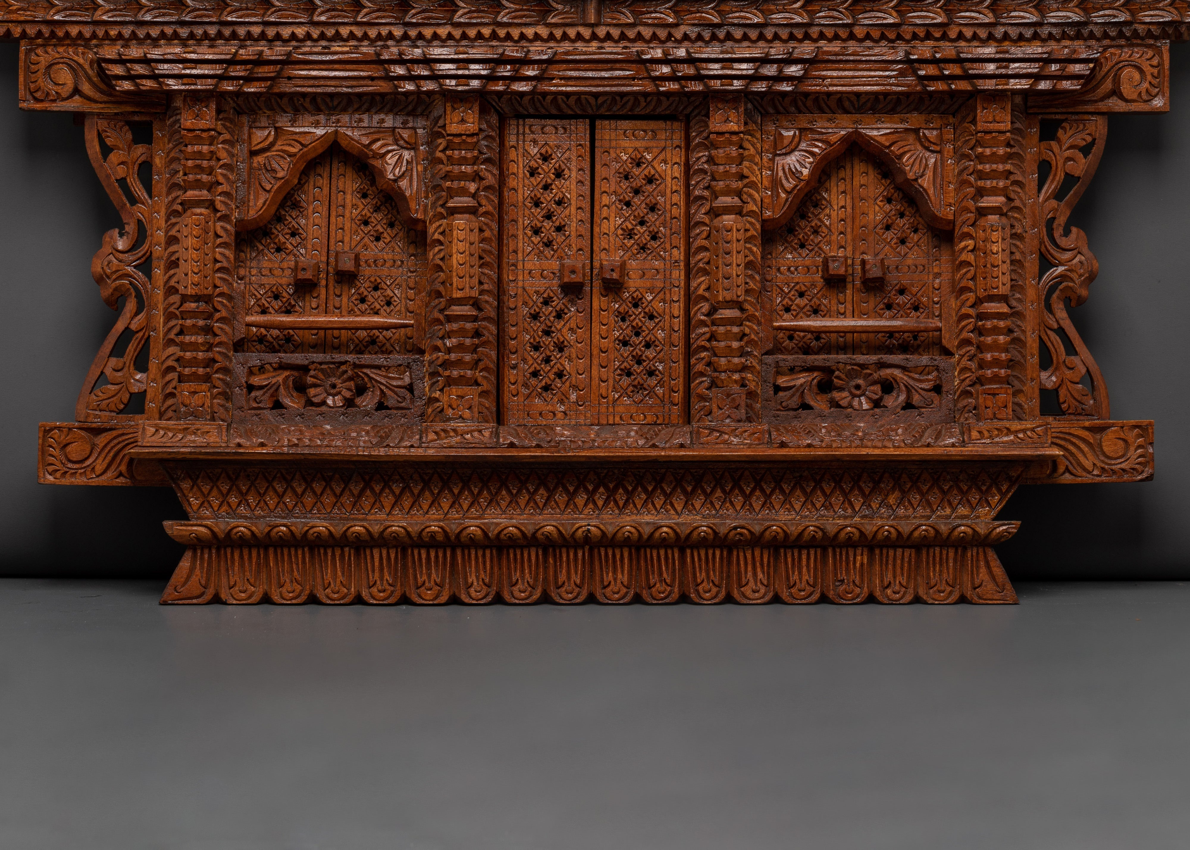 Carved Wood Wall Hanging | Handcrafted Wooden Decor