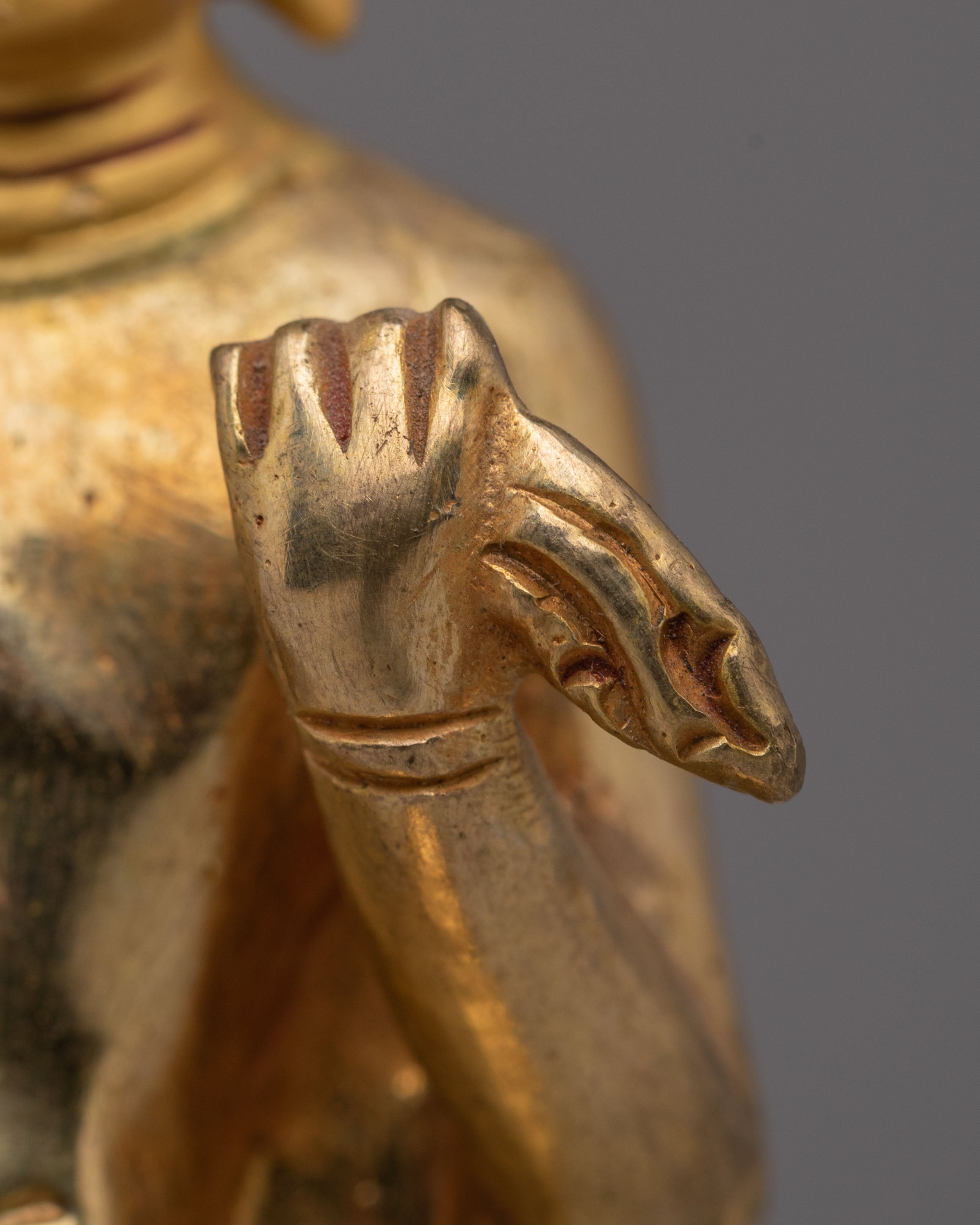 Handcrafted Copper Dipankara Statue | Sacred Tibetan Buddha