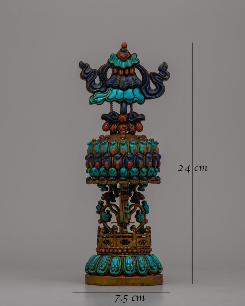 Eight Auspicious Symbols Statue | Detailed Sculpture for Prosperity, Harmony, and Spiritual Practice