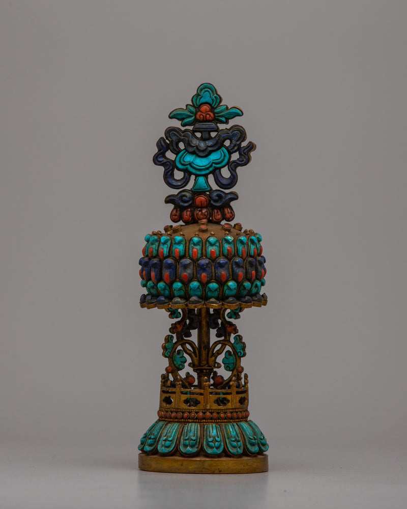 Eight Auspicious Symbols Statue | Detailed Sculpture for Prosperity, Harmony, and Spiritual Practice