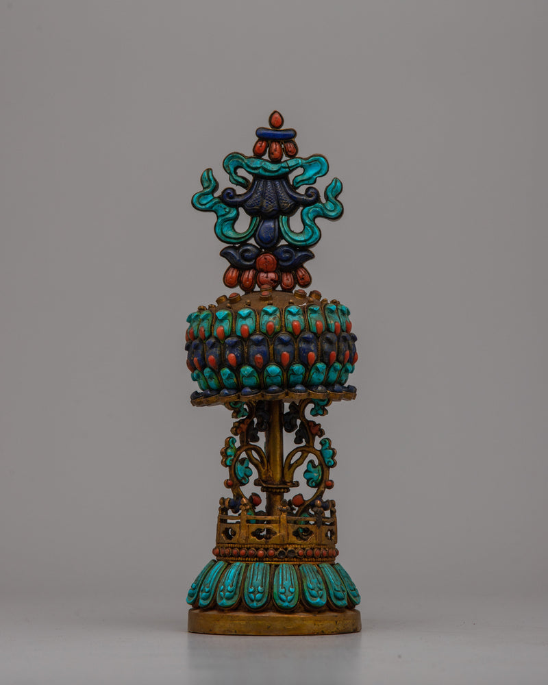 Eight Auspicious Symbols Statue | Detailed Sculpture for Prosperity, Harmony, and Spiritual Practice