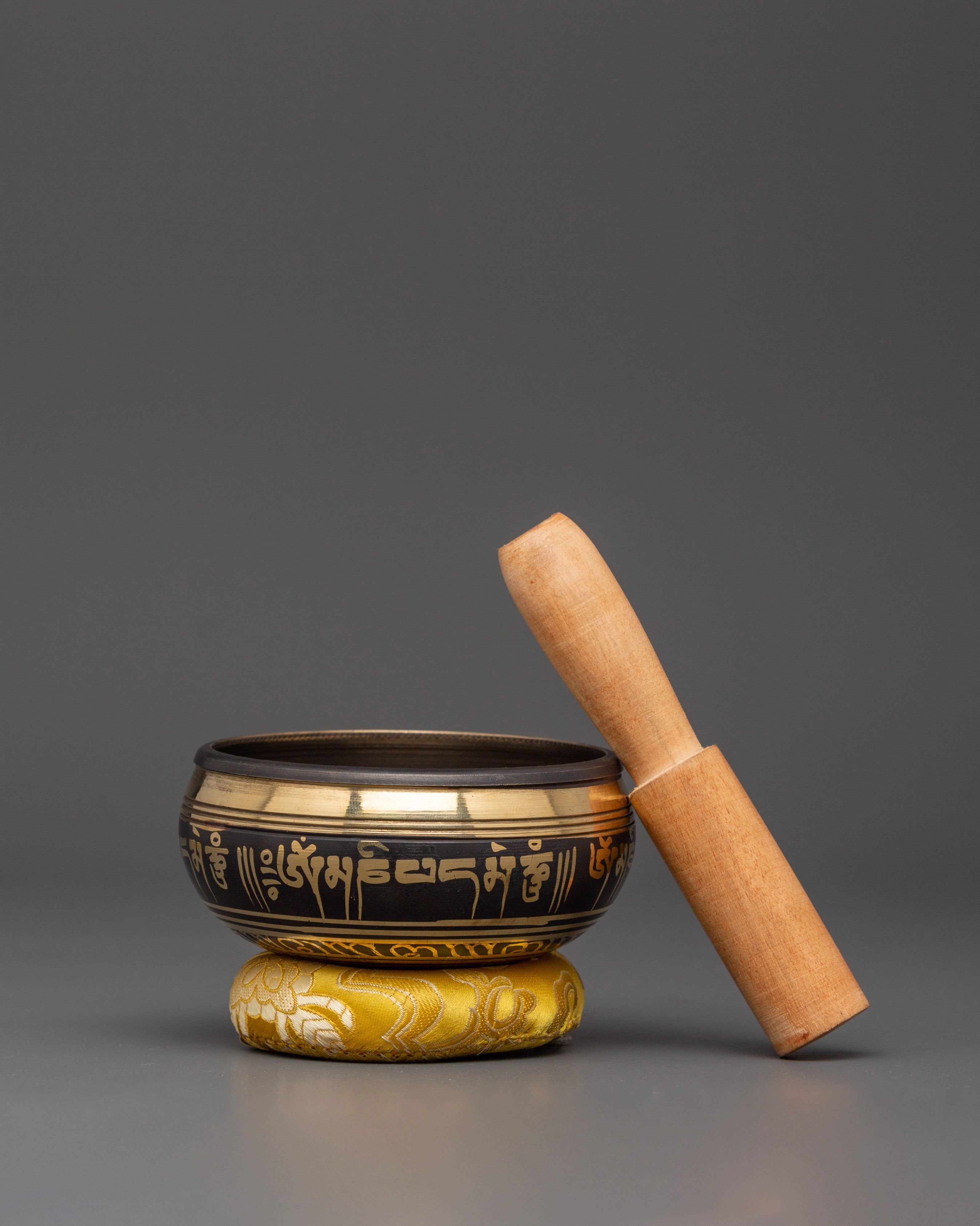 Ceremonial Singing Bowl | Gold Plated Copper Meditation Bowl
