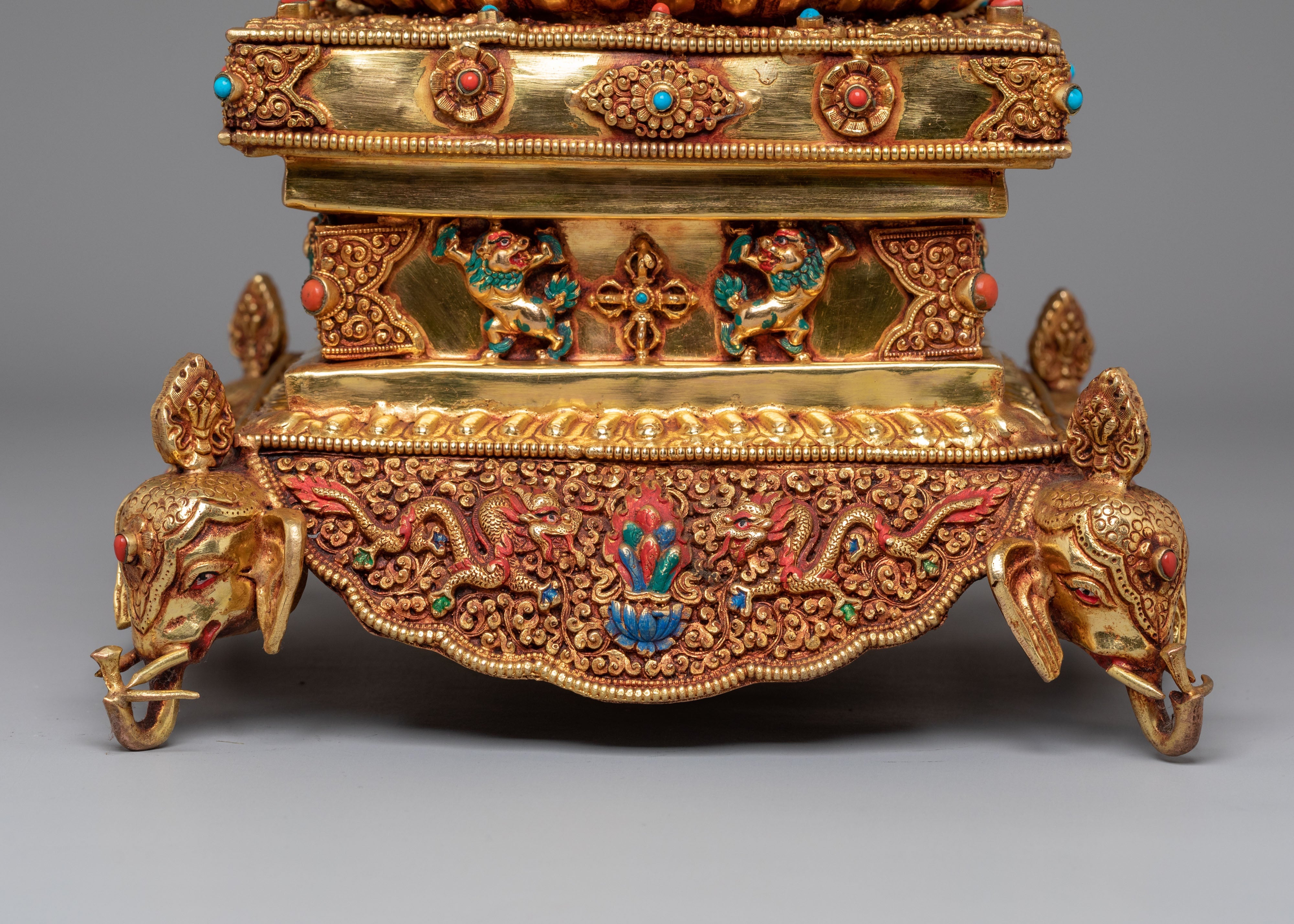 Himalayan Mandala Offering Piece | Tibetan Ritual Stupa Art