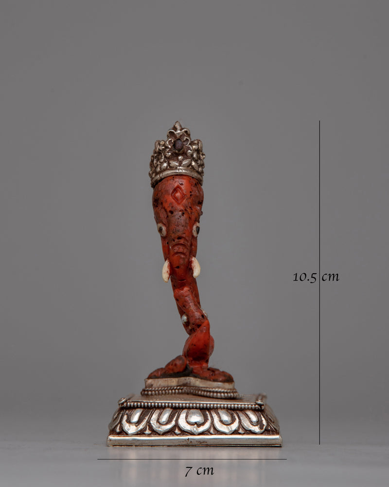 Lord Ganesh Face Statue | Divine Craftsmanship for Spiritual Serenity and Good Fortune