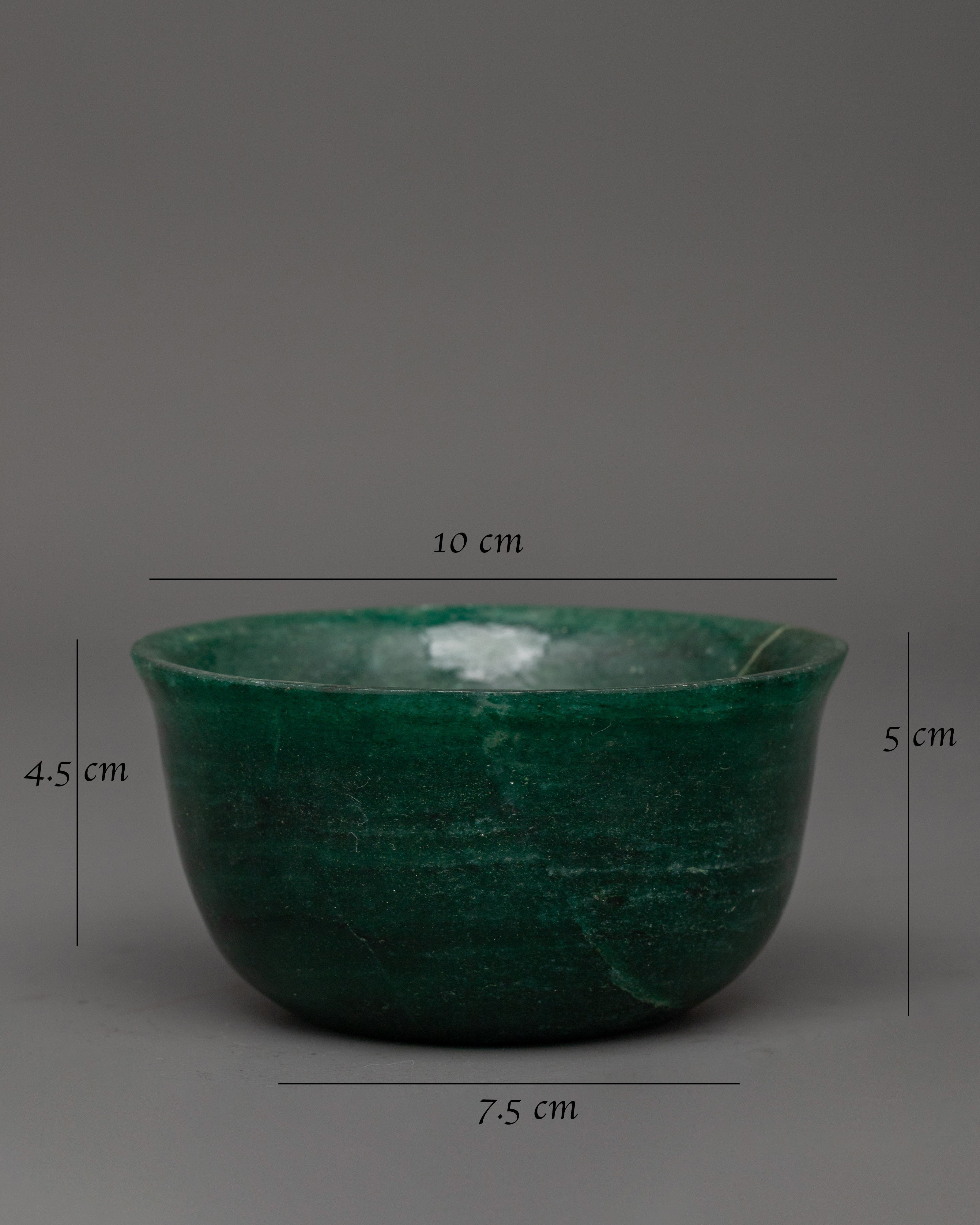 Handcrafted Jade Meditation Offering Bowl | Spiritual Decor