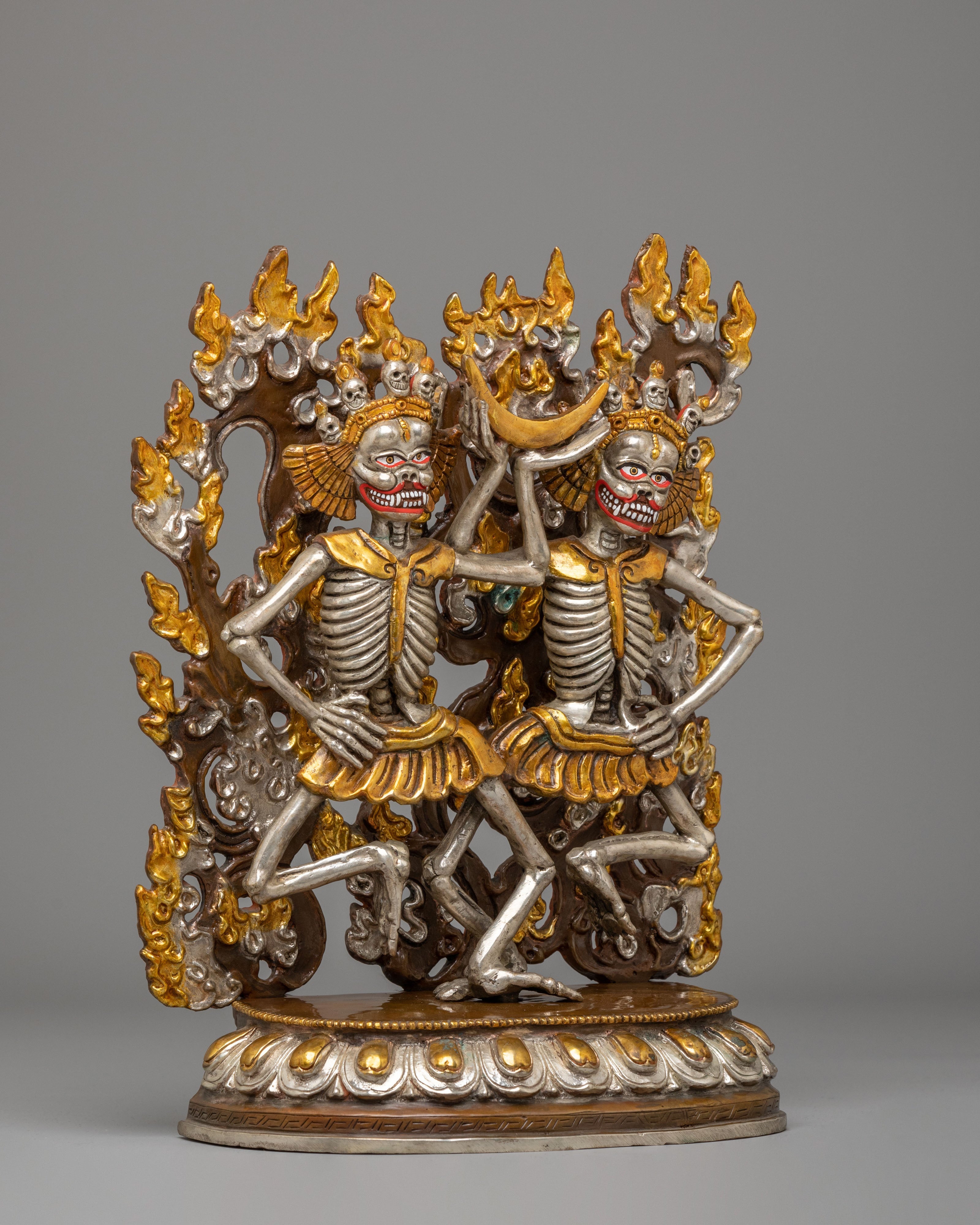 Himalayan Chitipati Sculpture | Guardians of Impermanence and Transformation