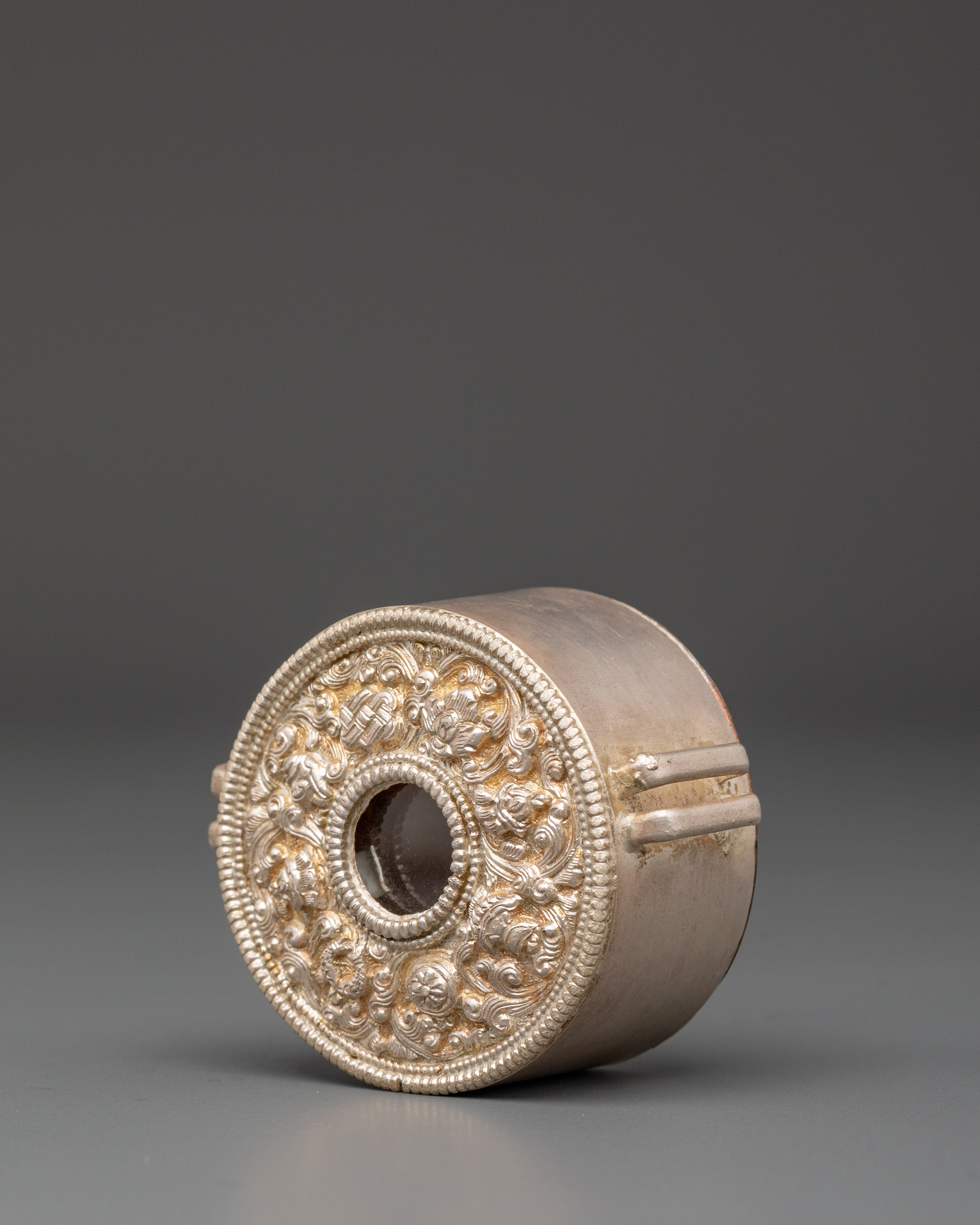 Silver Prayer Box | Handcrafted Ghau Amulet Box