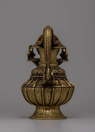 Ganesh Brass Sukunda | Artisan Crafted Hindu Elephant Deity Lamp