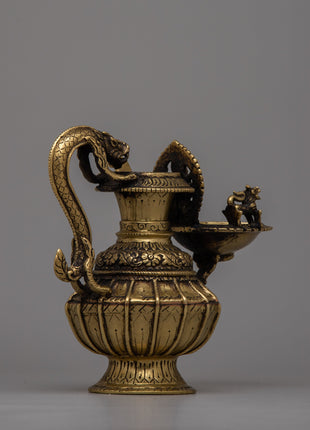 Ganesh Brass Sukunda | Artisan Crafted Hindu Elephant Deity Lamp
